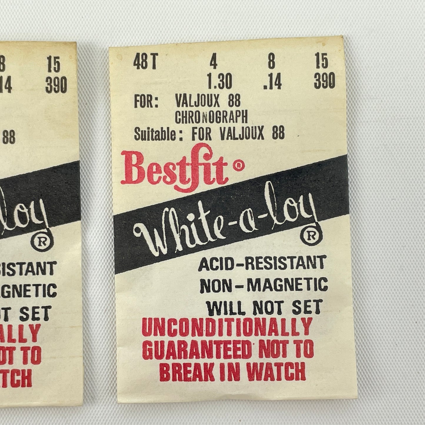 Jan Lot 115- Valjoux 88 Men’s Chronograph White Alloy Wristwatch Mainsprings