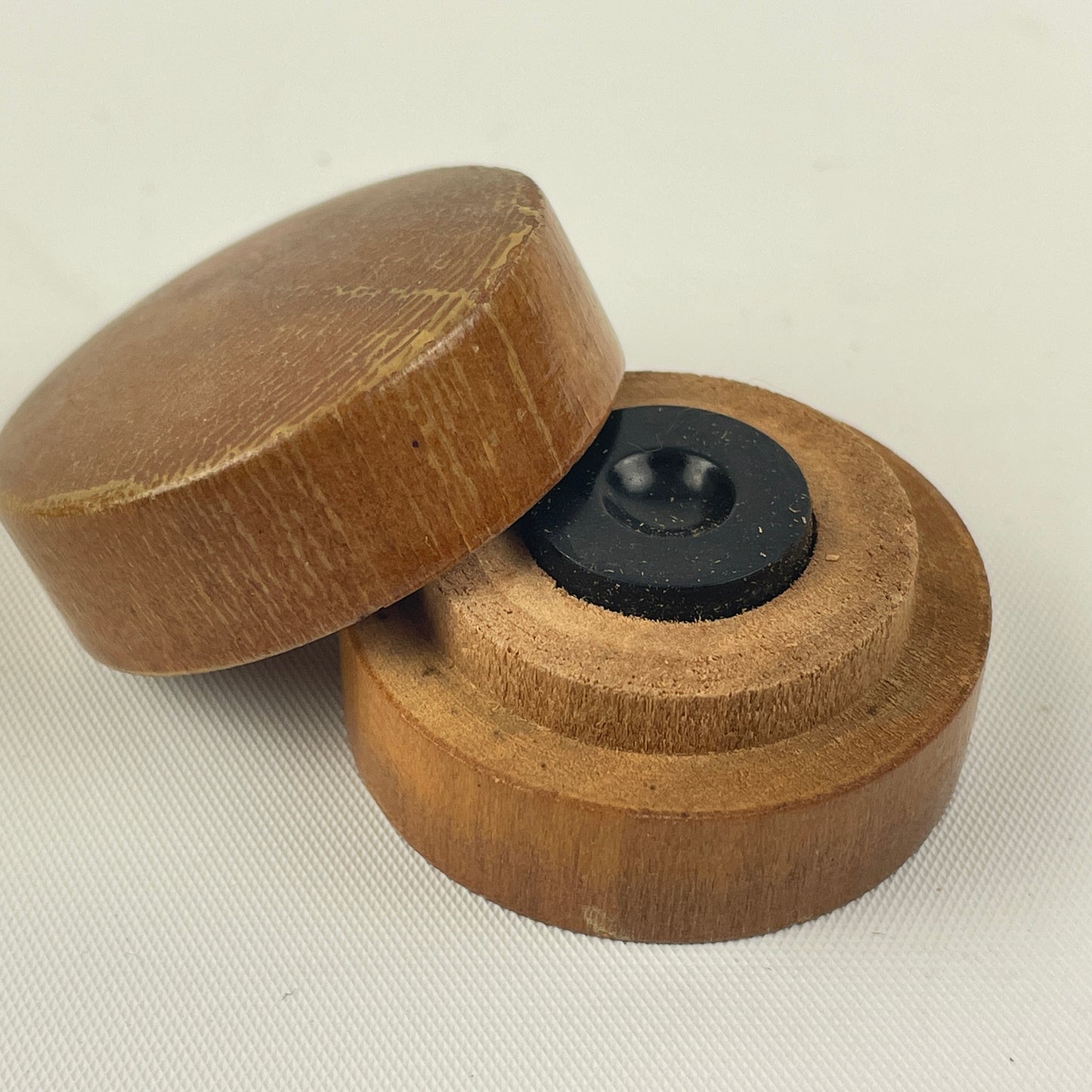 Jan Lot 125- Watchmaker’s Antique Wood Stand Oil Cups w/ Agate Oil Cups
