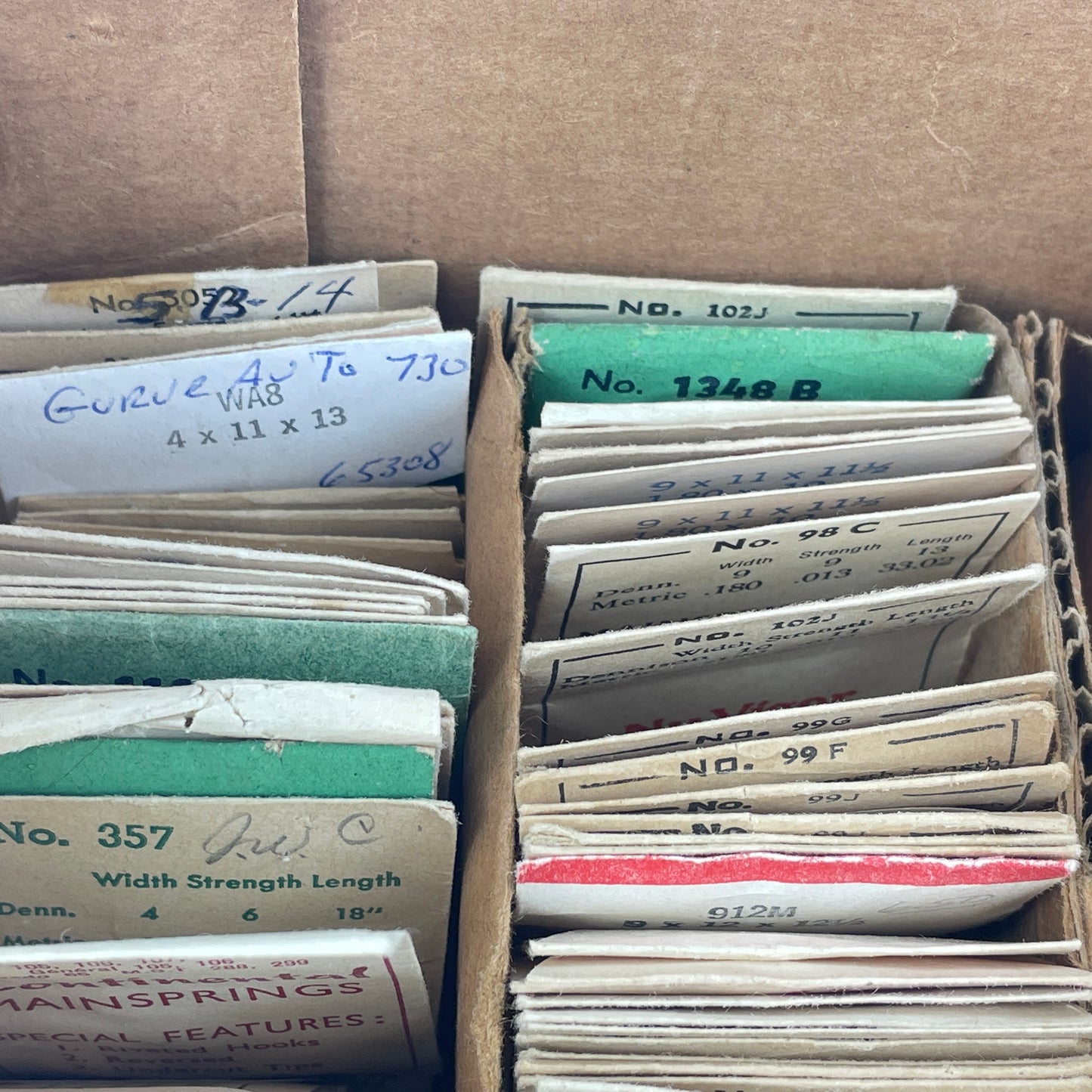 Jan Lot 138- Assortment of Blued Wristwatch Mainsprings