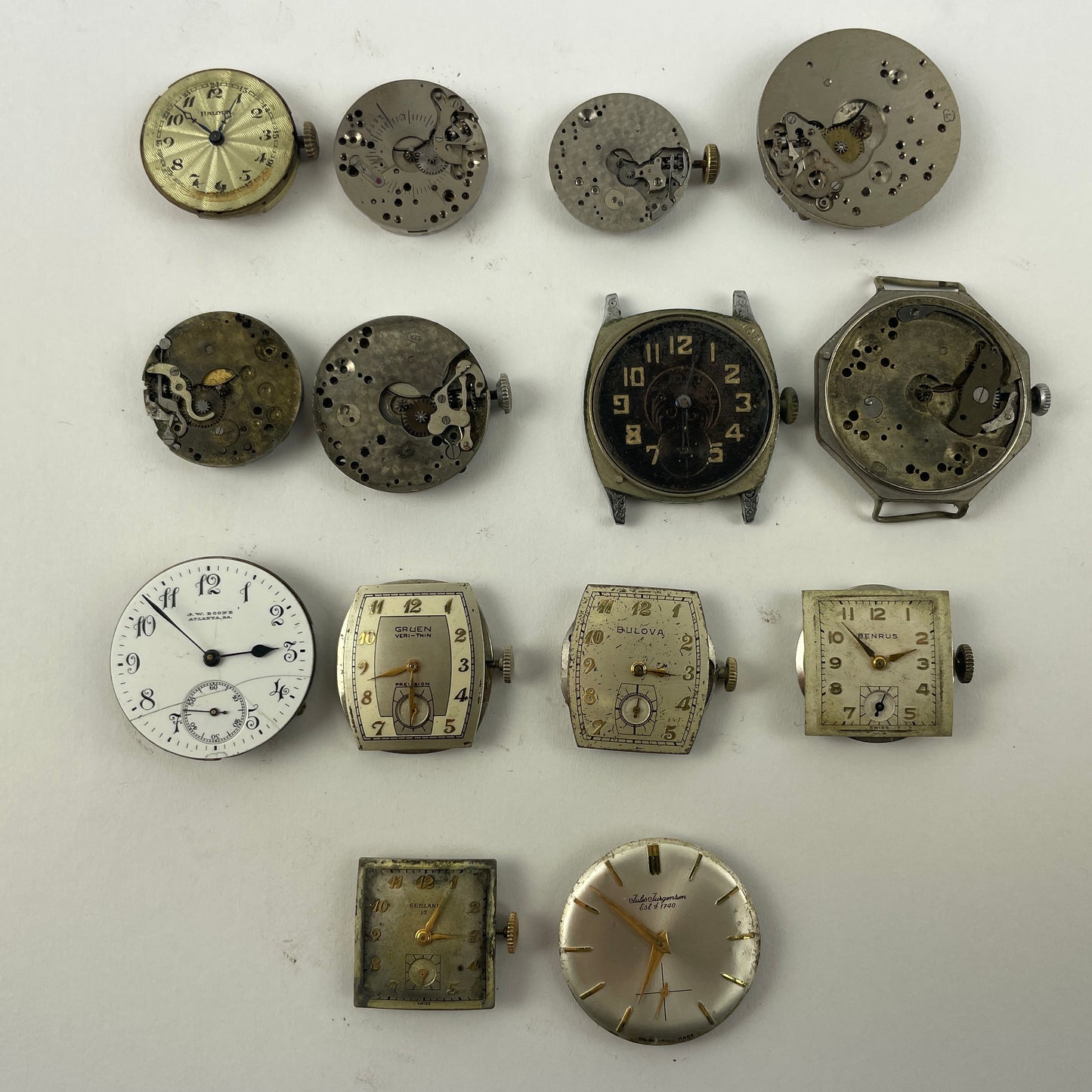 Lot 20-  Swiss Mechanical Movements, set of (14)