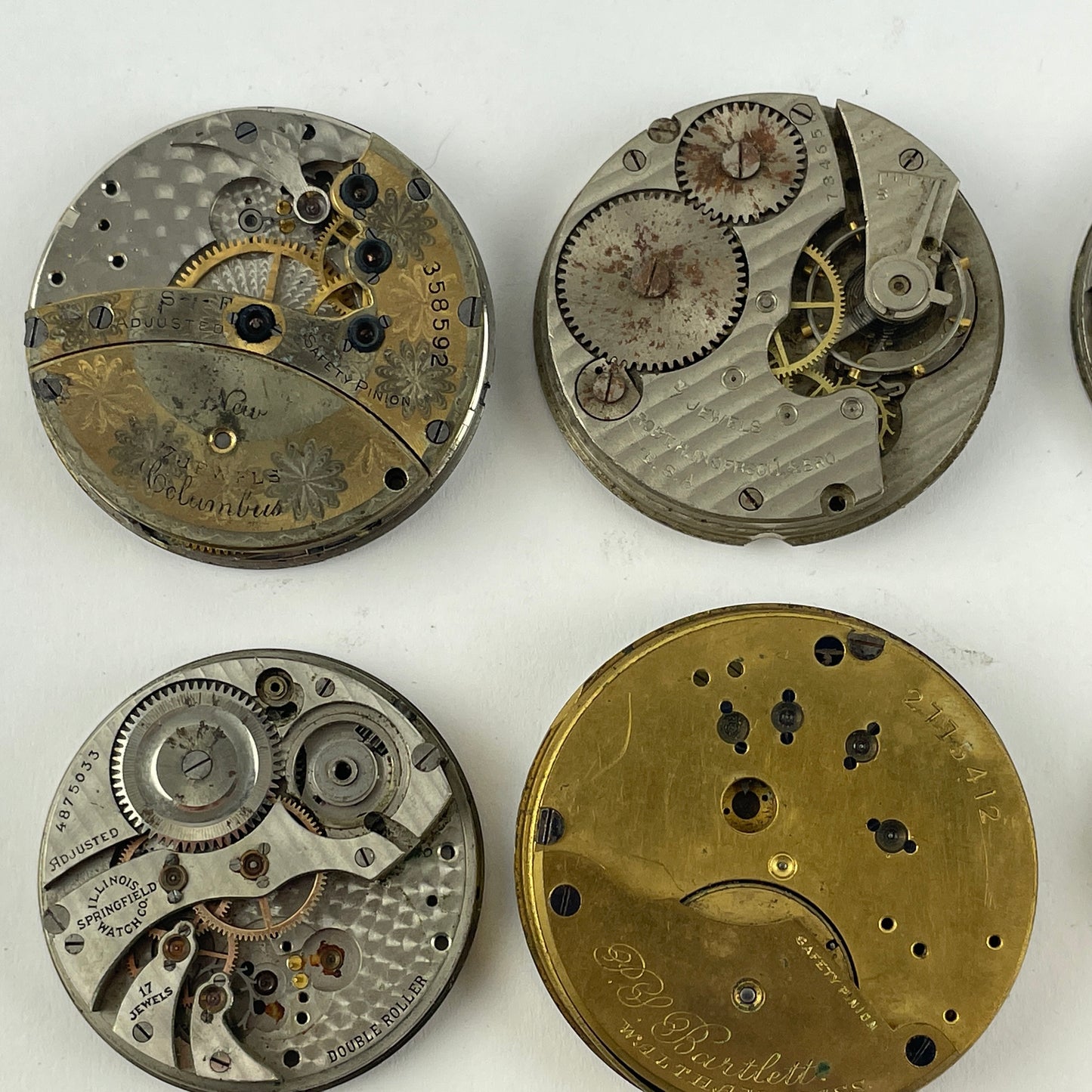 Lot 27- Elgin | Waltham |Seth Thomas | Columbus PW Movements