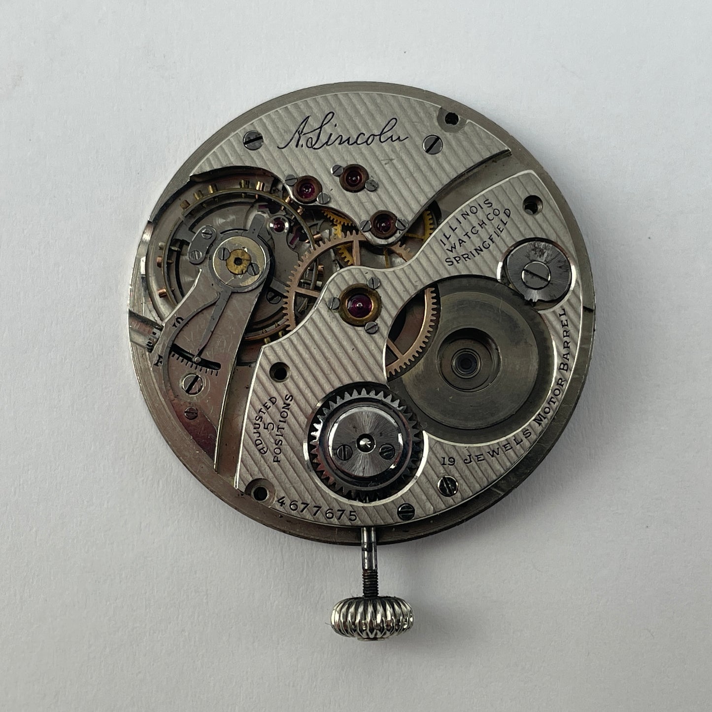 Lot 5- Illinois A.Lincoln Parts Movements