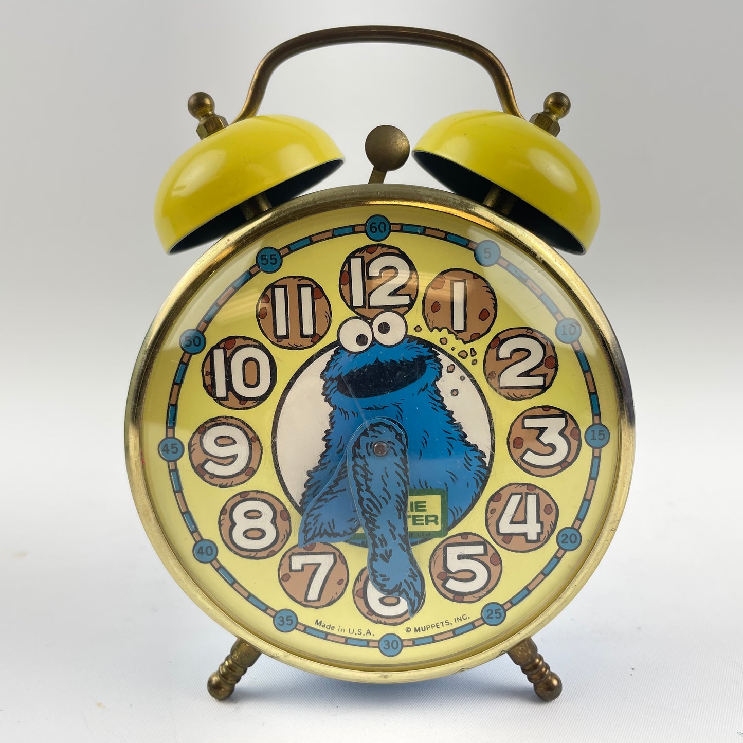Lot 63- Vintage Bradley Cookie Monster Two-Bell Alarm Clock