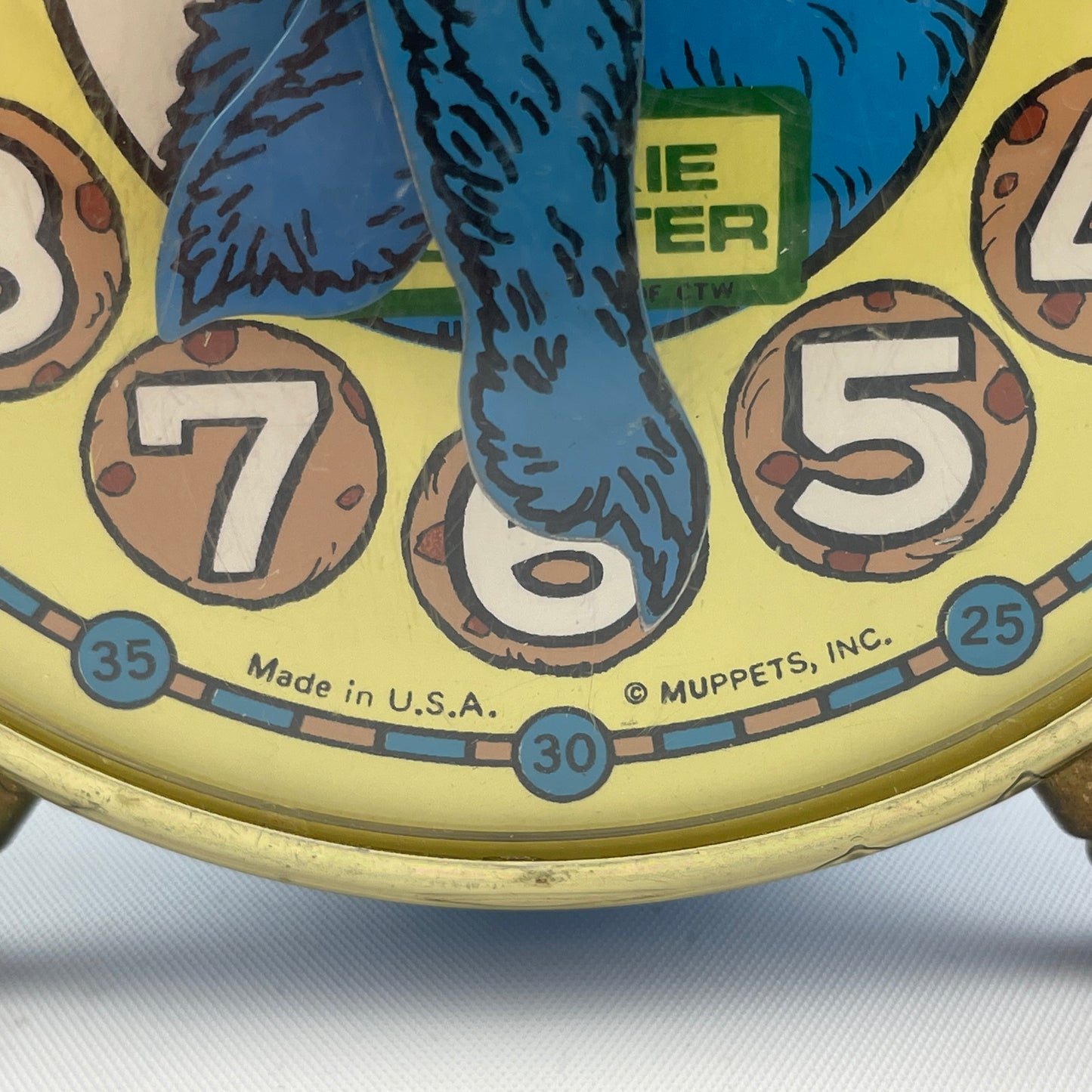 Lot 63- Vintage Bradley Cookie Monster Two-Bell Alarm Clock