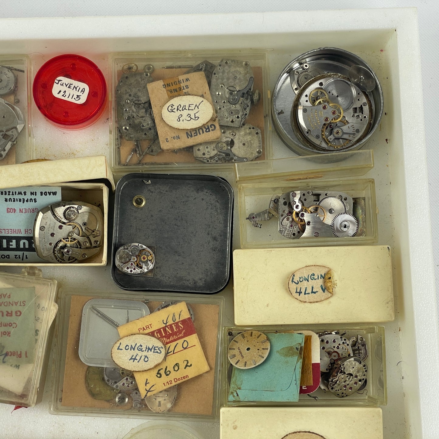 Lot 76- Swiss Mechanical Parts Tray Lot