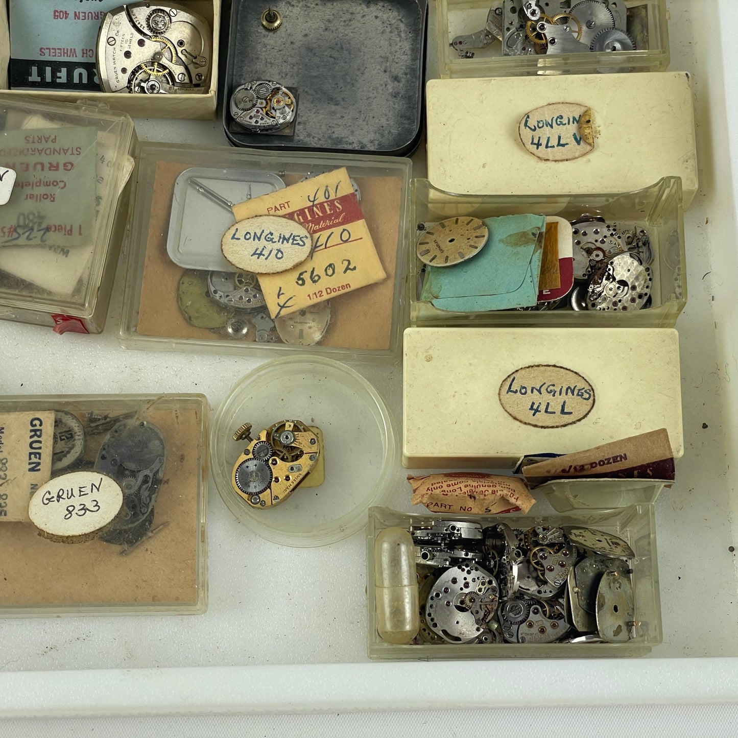 Lot 76- Swiss Mechanical Parts Tray Lot
