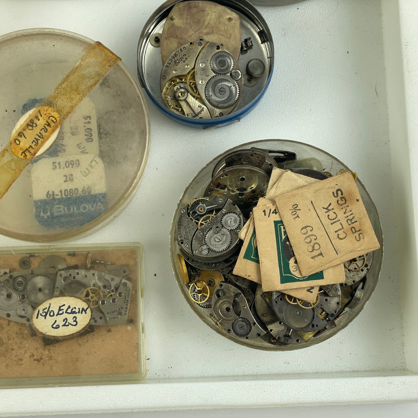 Lot 73- Elgin Mechanical Watch Tray Lot