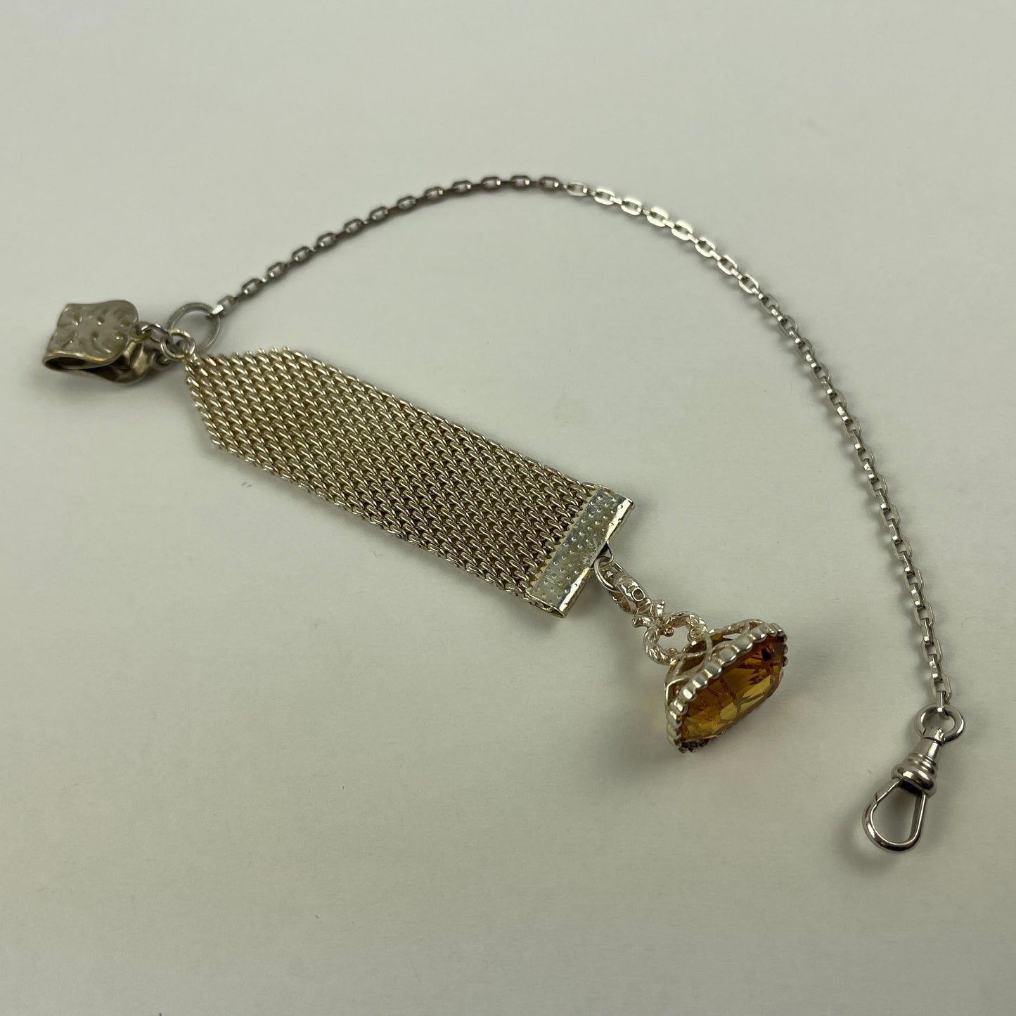 Lot 25- Men’s Antique Vintage Silver Pocket watch Fob