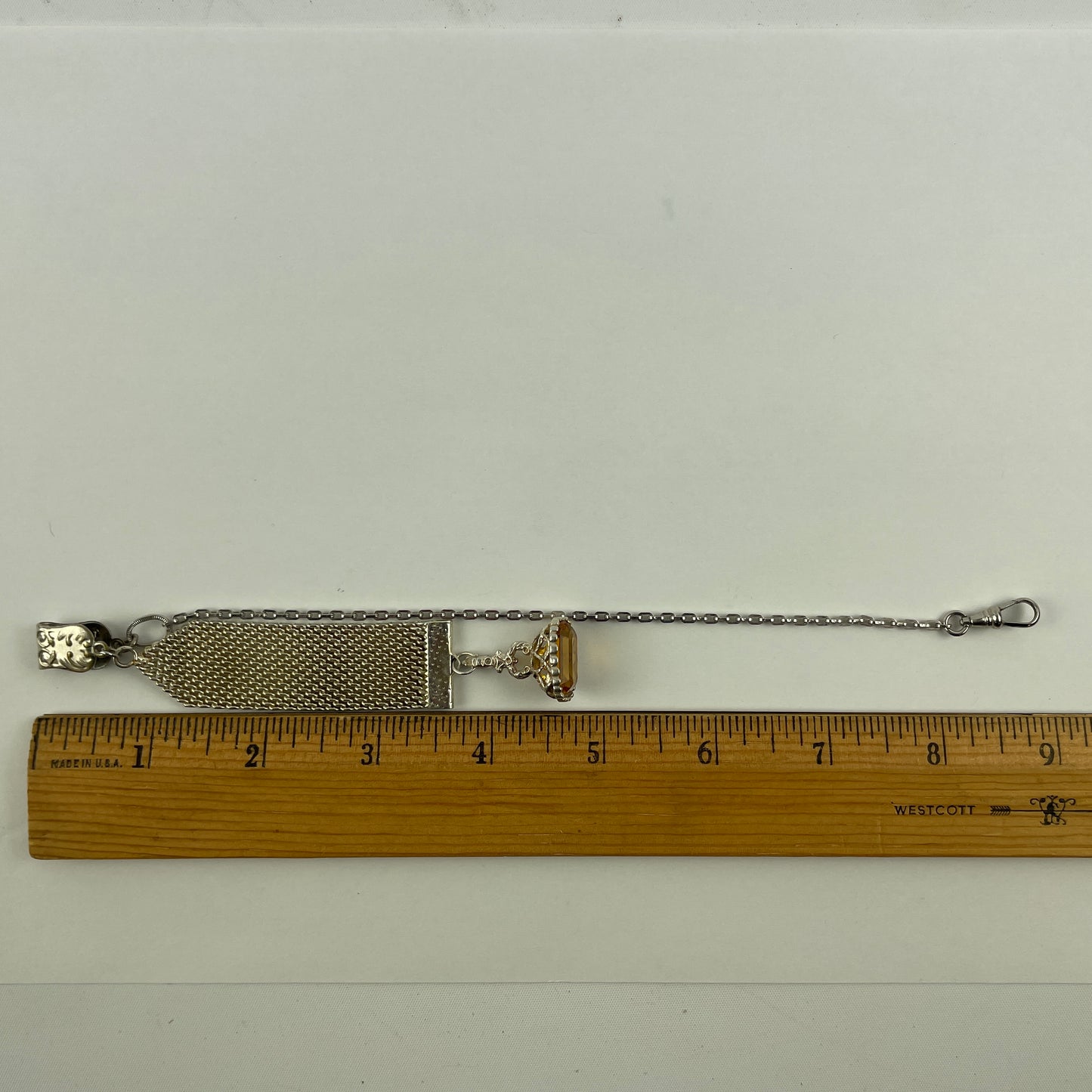 Lot 25- Men’s Antique Vintage Silver Pocket watch Fob
