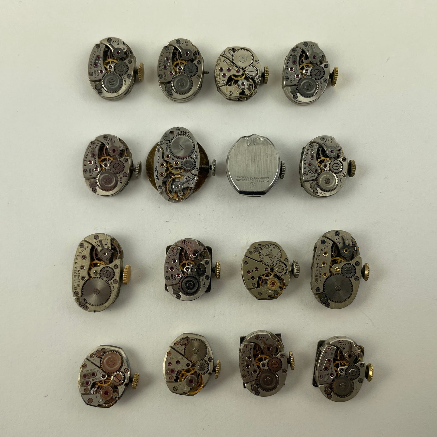 Lot 33- Elgin & Hamilton Ladies' Fancy Wristwatch Movements
