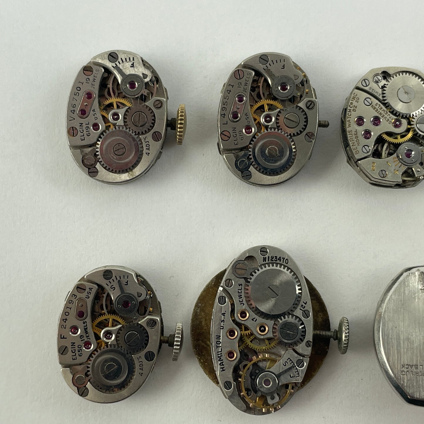 Lot 33- Elgin & Hamilton Ladies' Fancy Wristwatch Movements