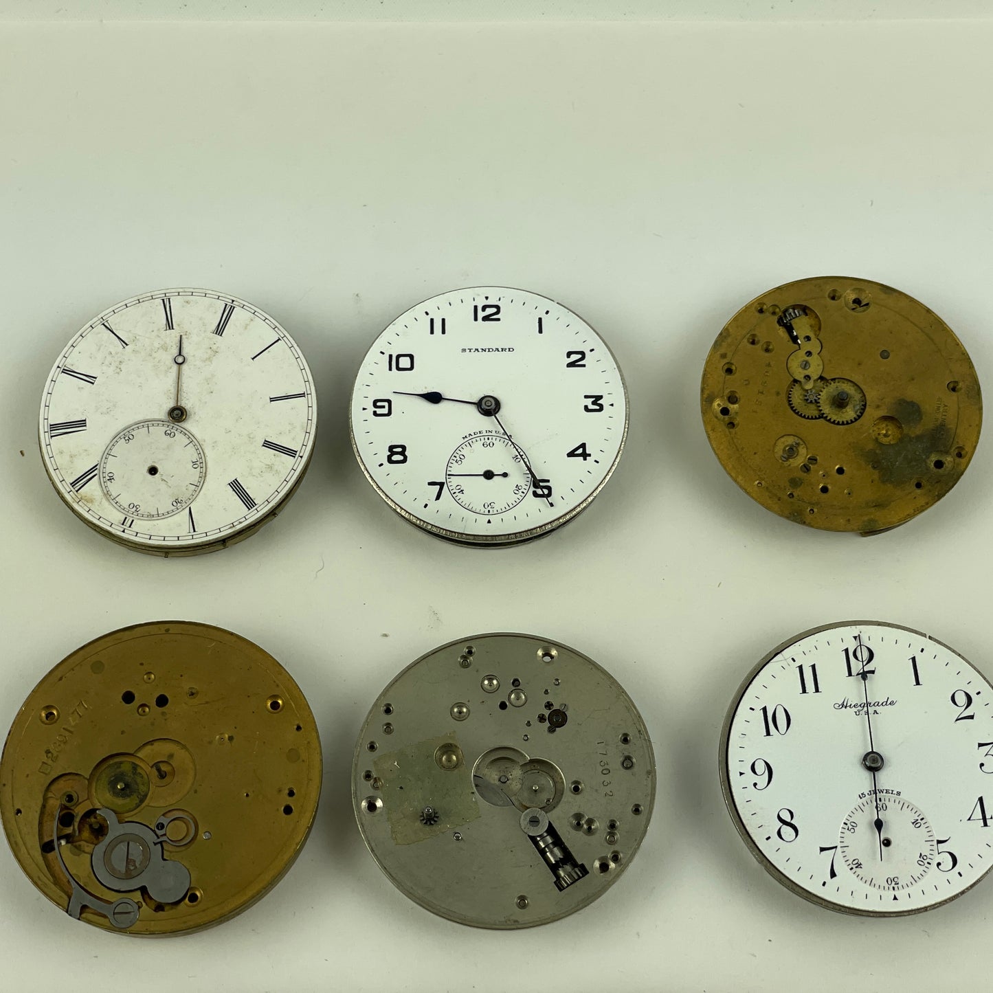 Lot 39- American & Swiss Selection of 12 Pocket Watch Movements