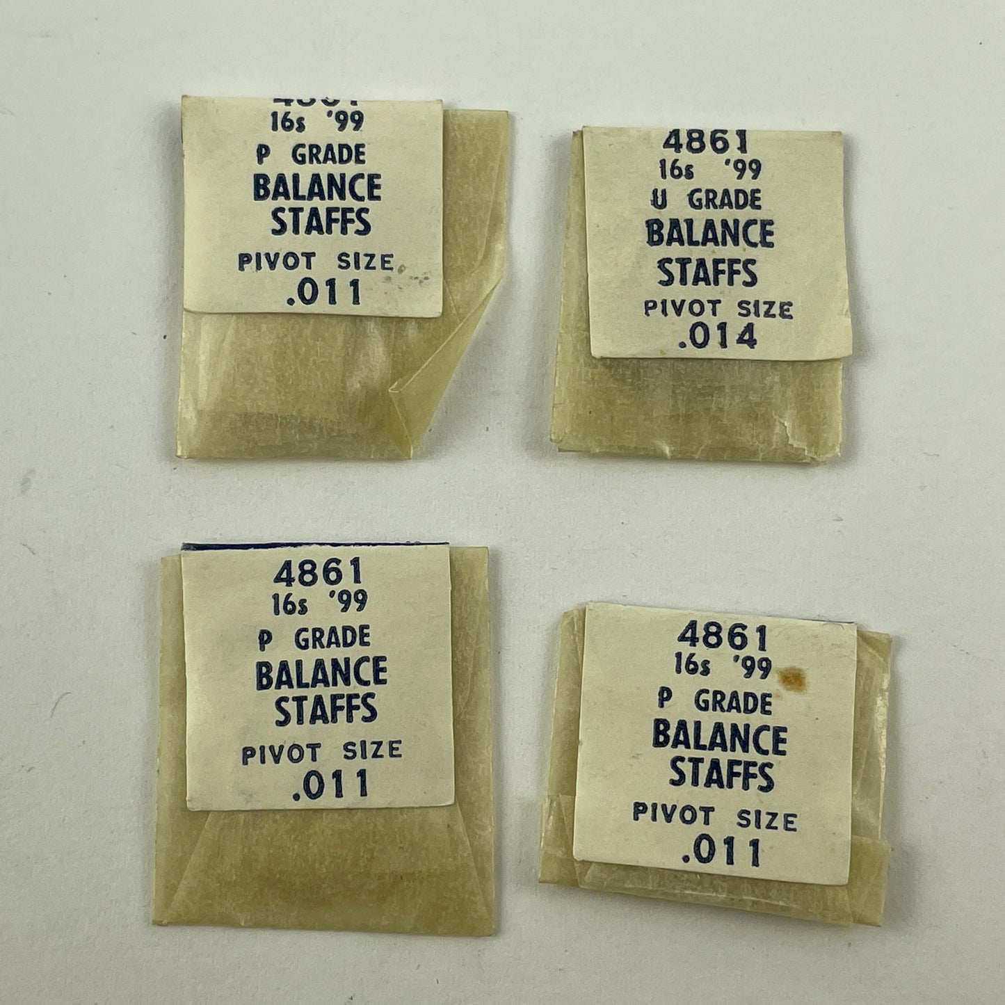 Lot 36- Waltham 16 Size Model 1899 Grade 4861 Pocket Watch Balance Staffs