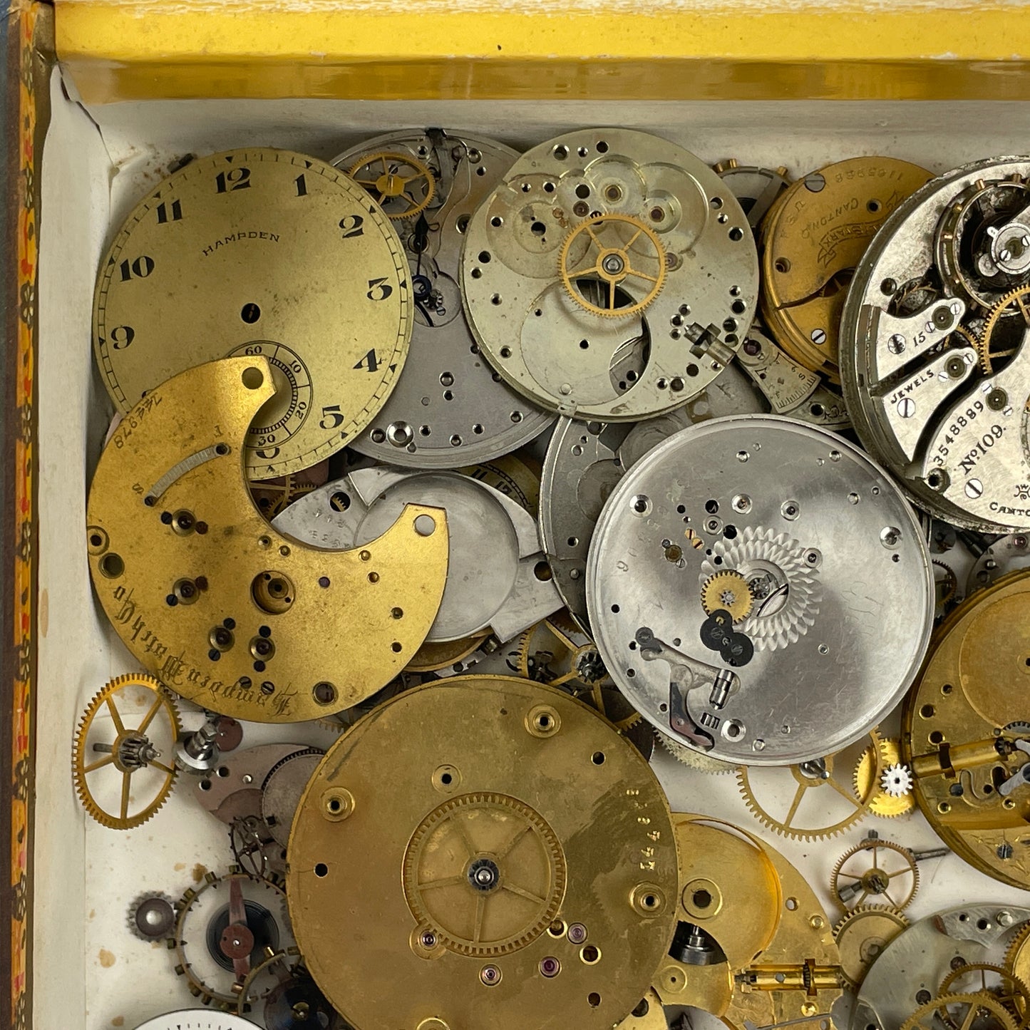 Lot 123- Hampden Pocket Watch Movement Parts