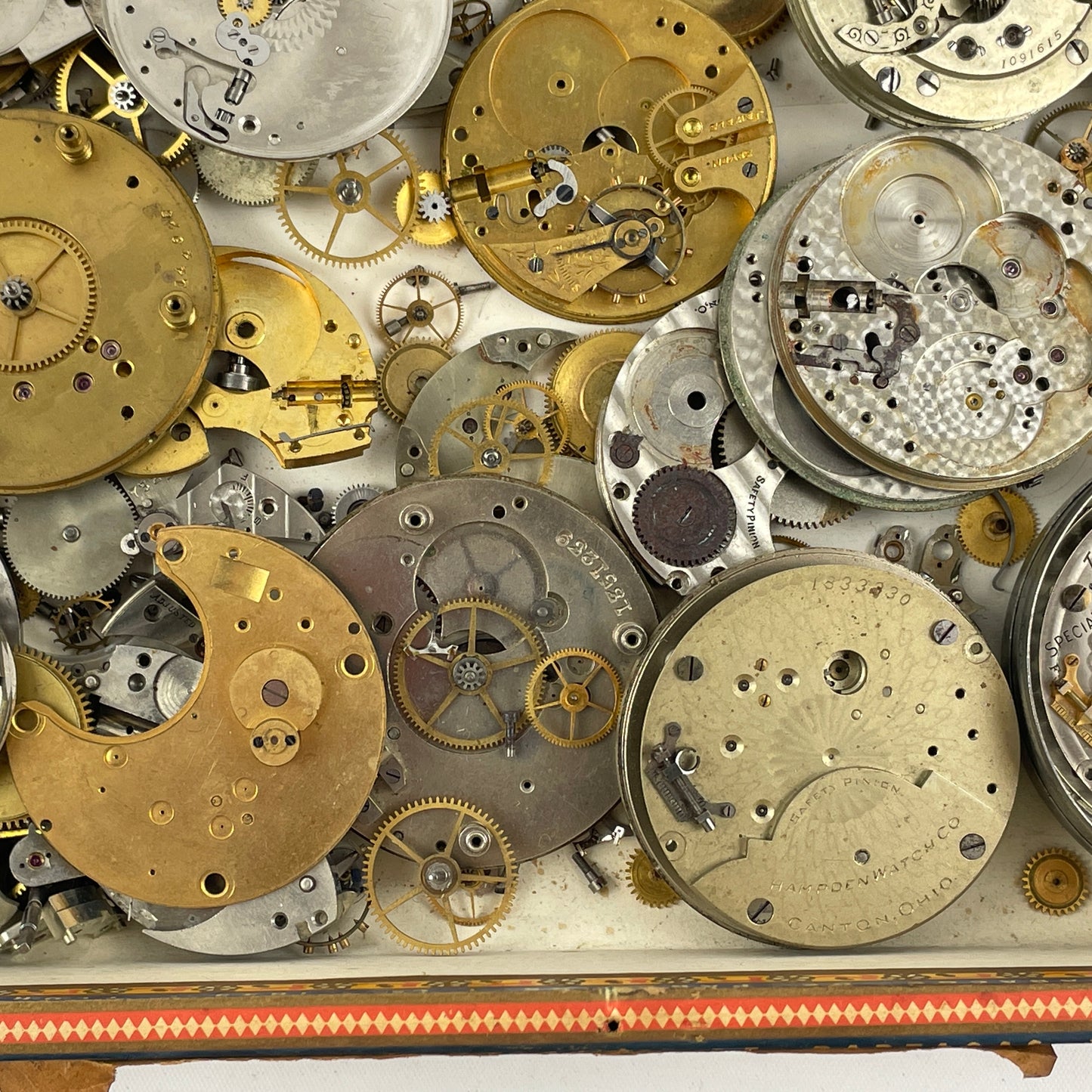 Lot 123- Hampden Pocket Watch Movement Parts