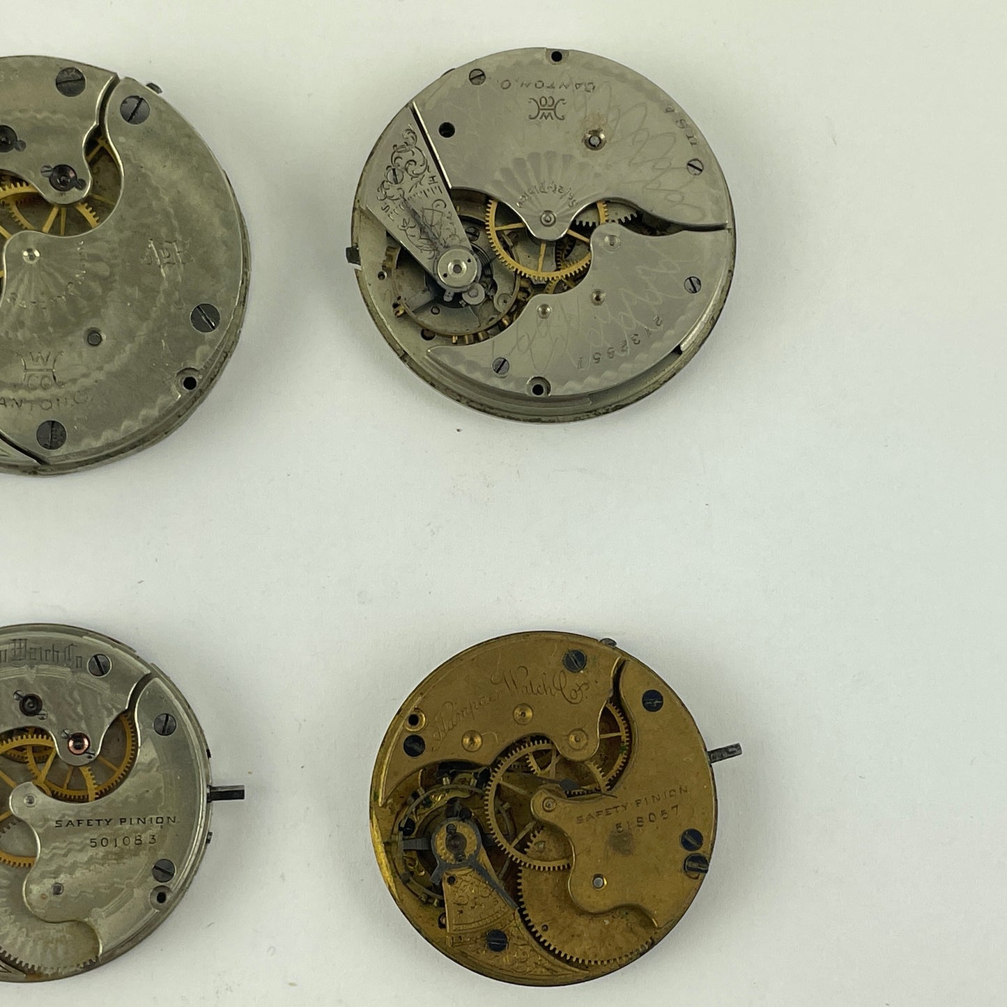 Lot 120- Hampden Assortment of Ten Pocket Watch Movements