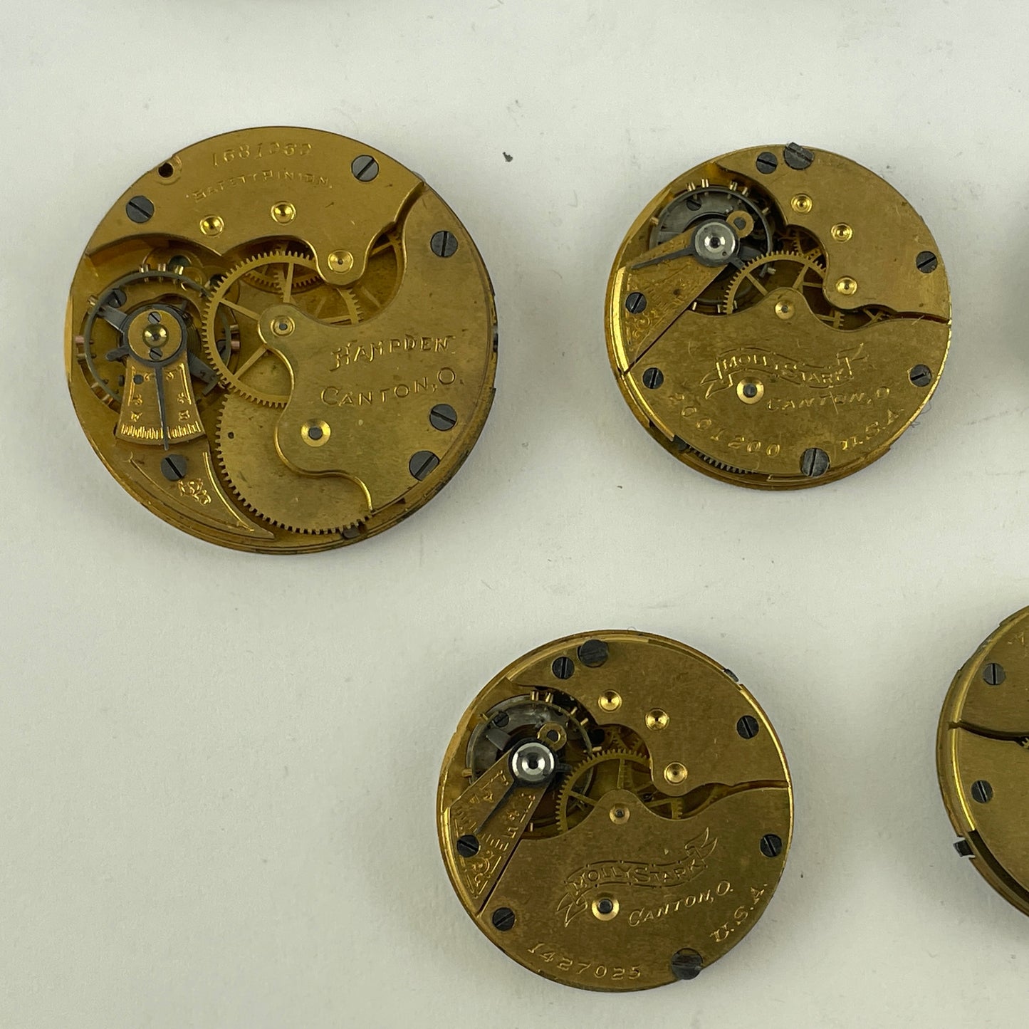 Lot 120- Hampden Assortment of Ten Pocket Watch Movements