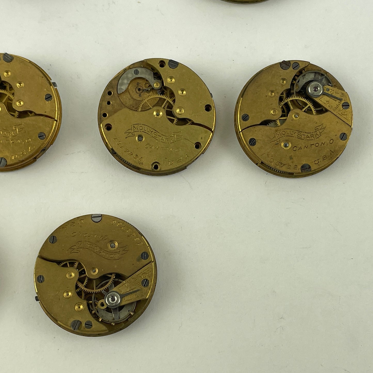 Lot 120- Hampden Assortment of Ten Pocket Watch Movements