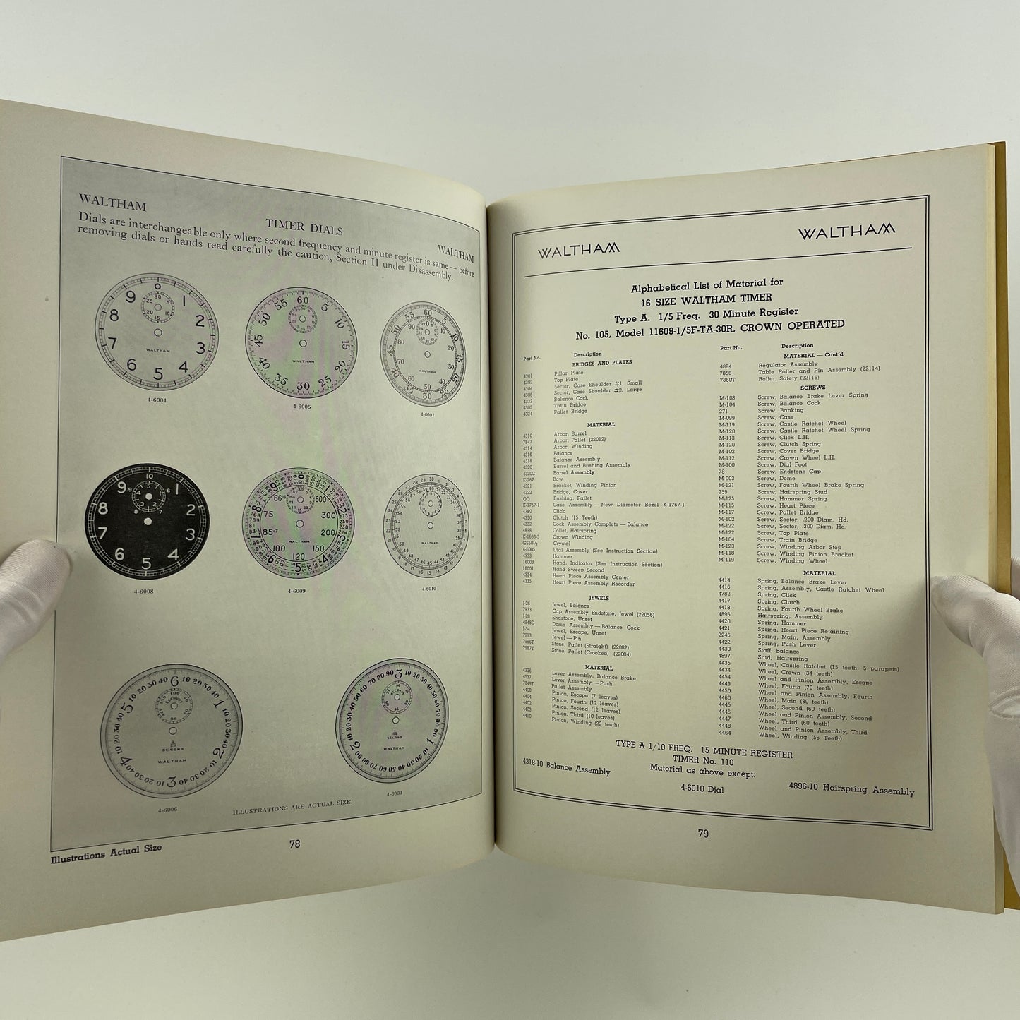 Lot 7- Waltham Watch and Clock Material 1958 Edition