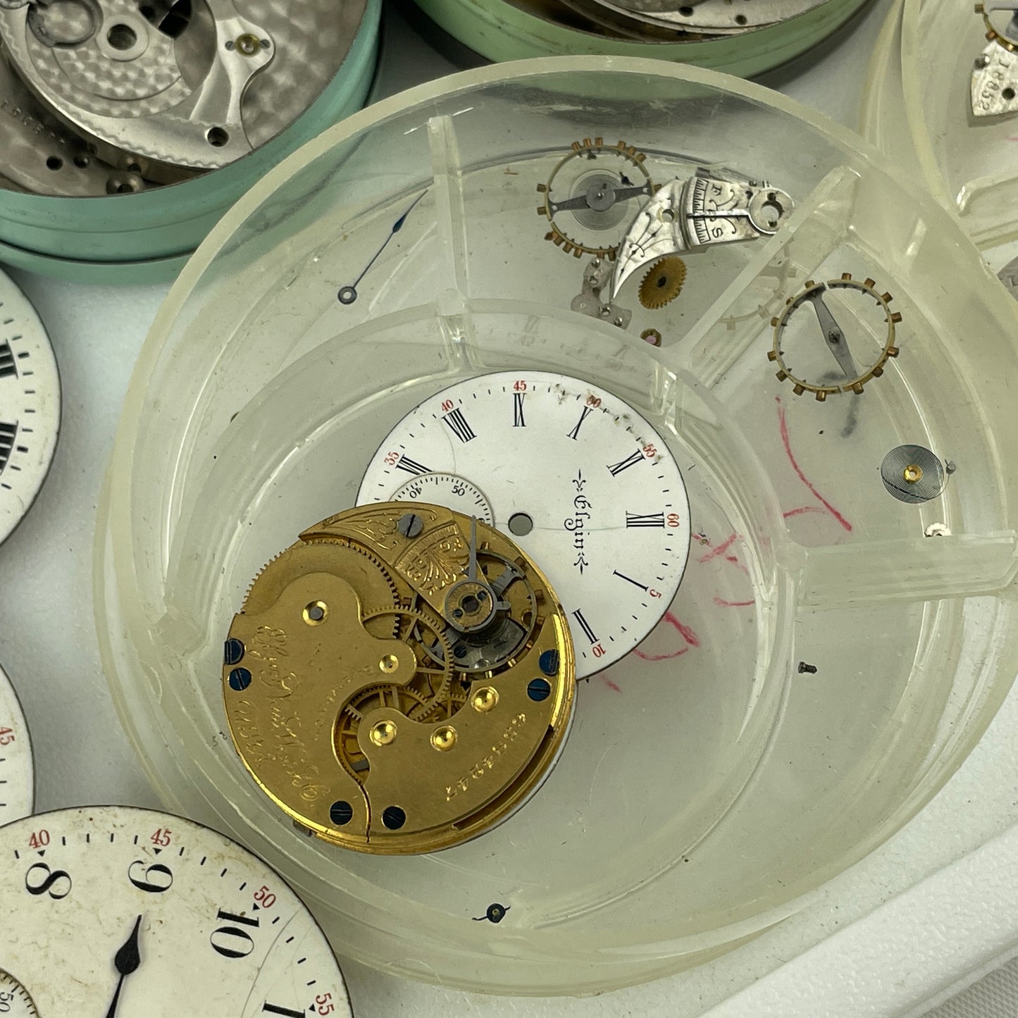 Lot 90- American Pocket Watch Parts Movements