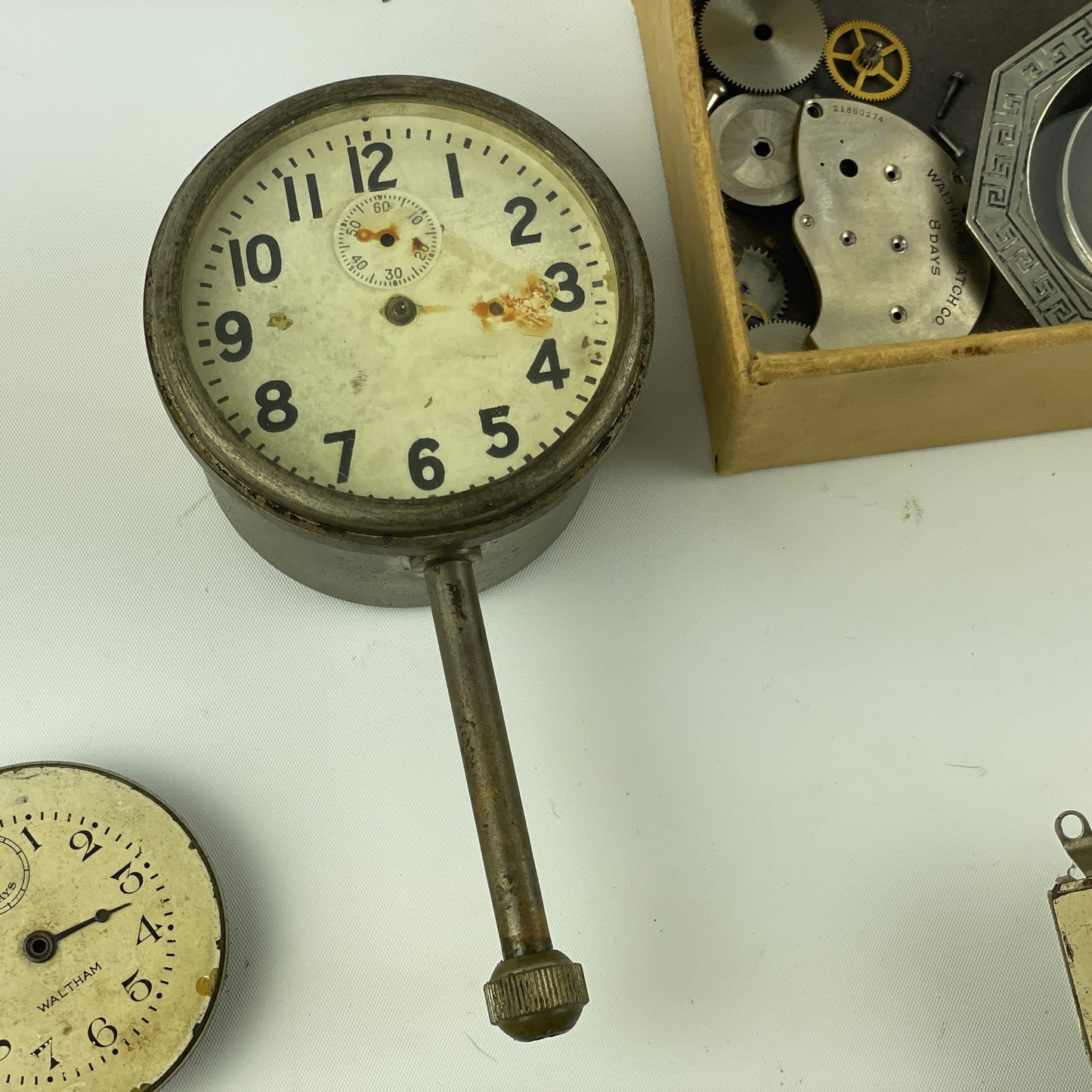 Lot 108- 8-Day Clock Parts