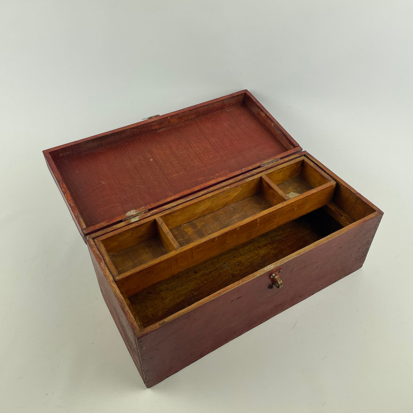 Lot 105- Vintage Wooden Toolbox
