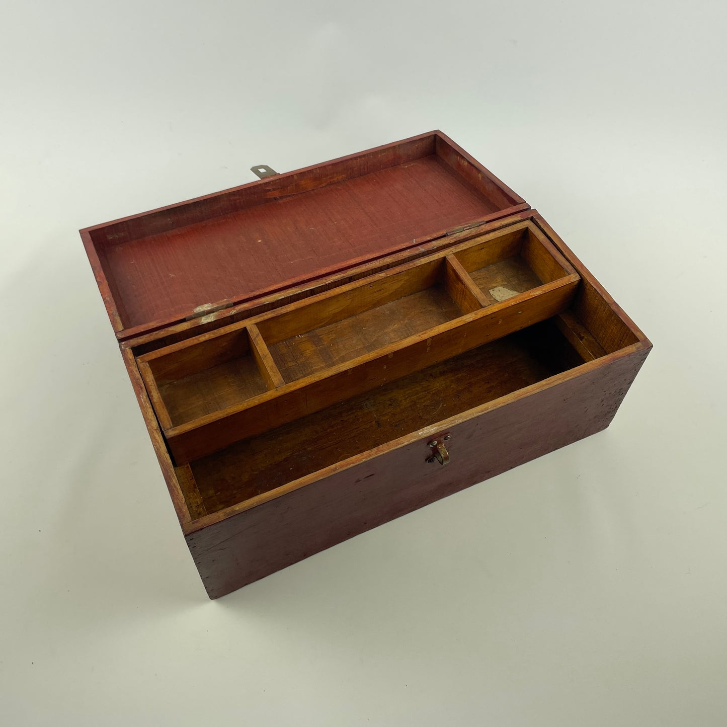 Lot 105- Vintage Wooden Toolbox