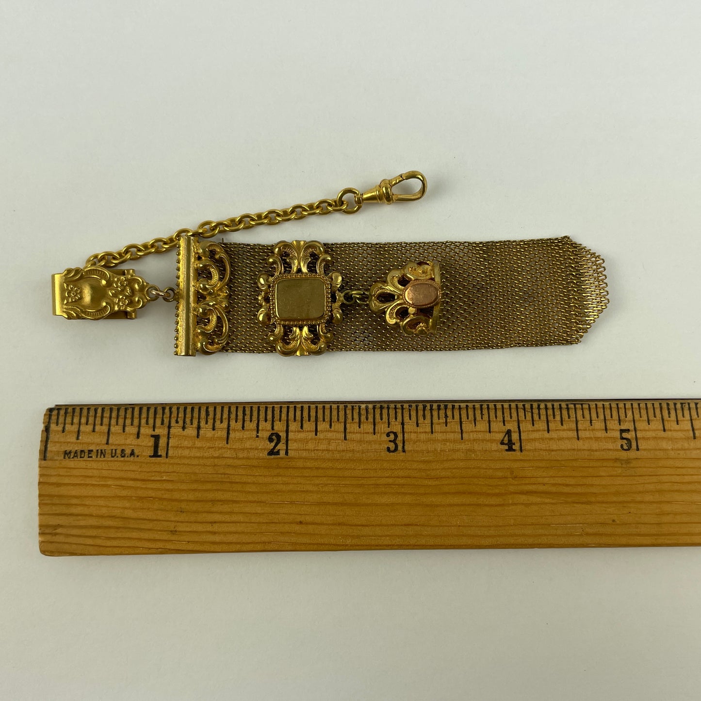 Feb Lot 5- Men's YGF Vest or Pocket Watch Chain w/ wax style fob