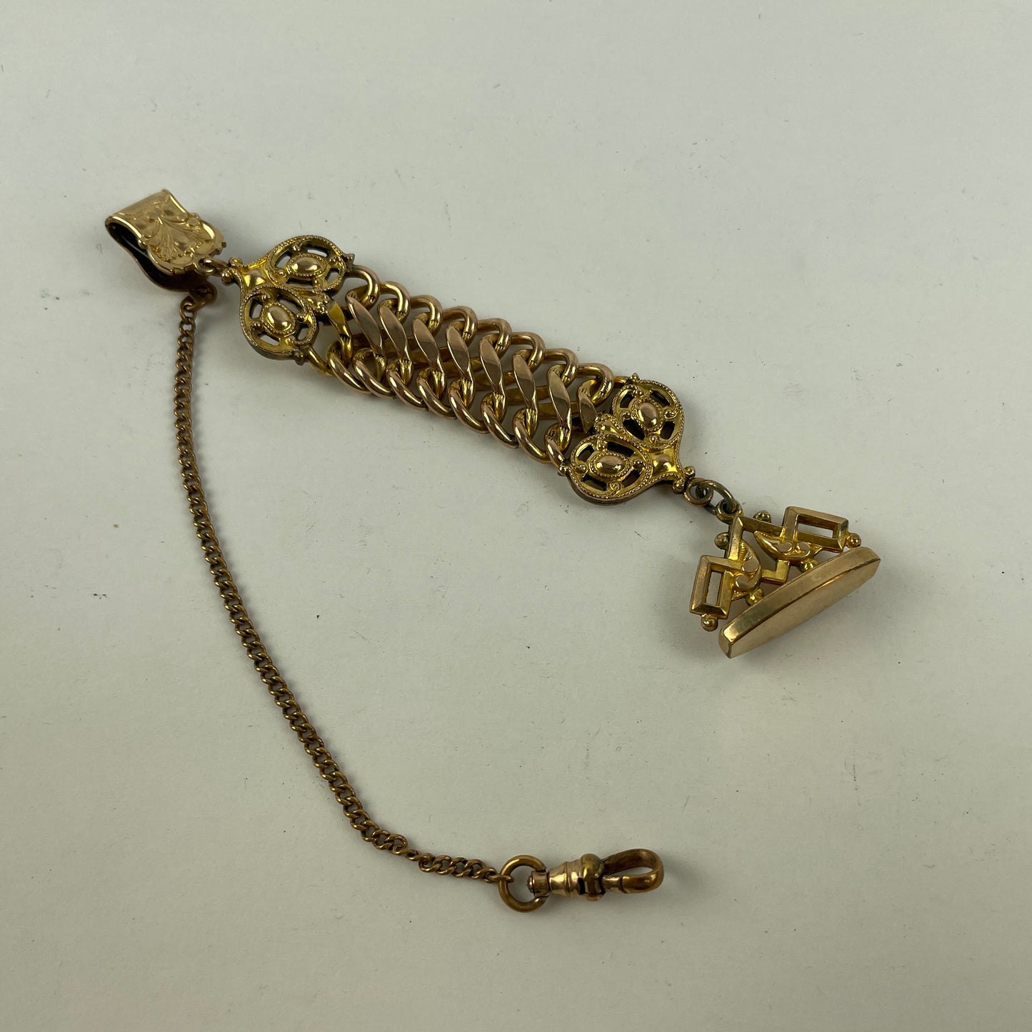 Feb Lot 41- Men’s YGF Vest Pocket Watch Antique Victorian Chain