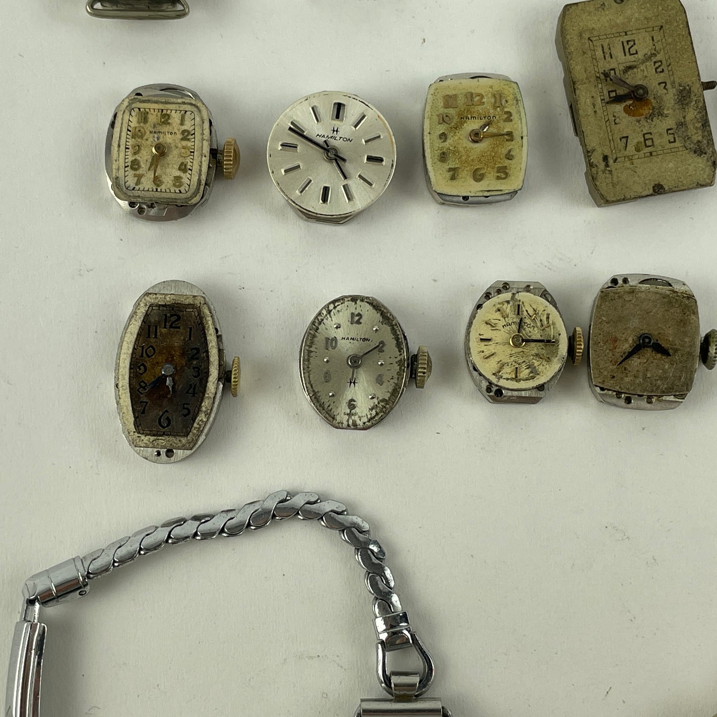 Feb Lot 45- Swiss & American Ladies' Wristwatch movements, Case & Watches