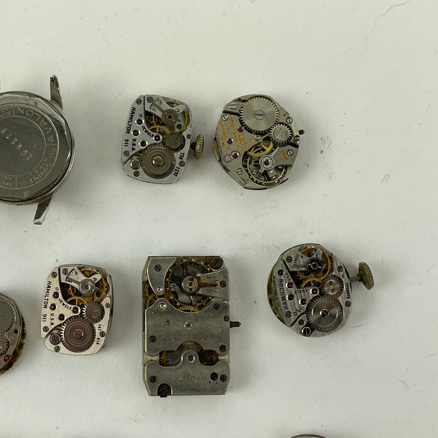 Feb Lot 45- Swiss & American Ladies' Wristwatch movements, Case & Watches