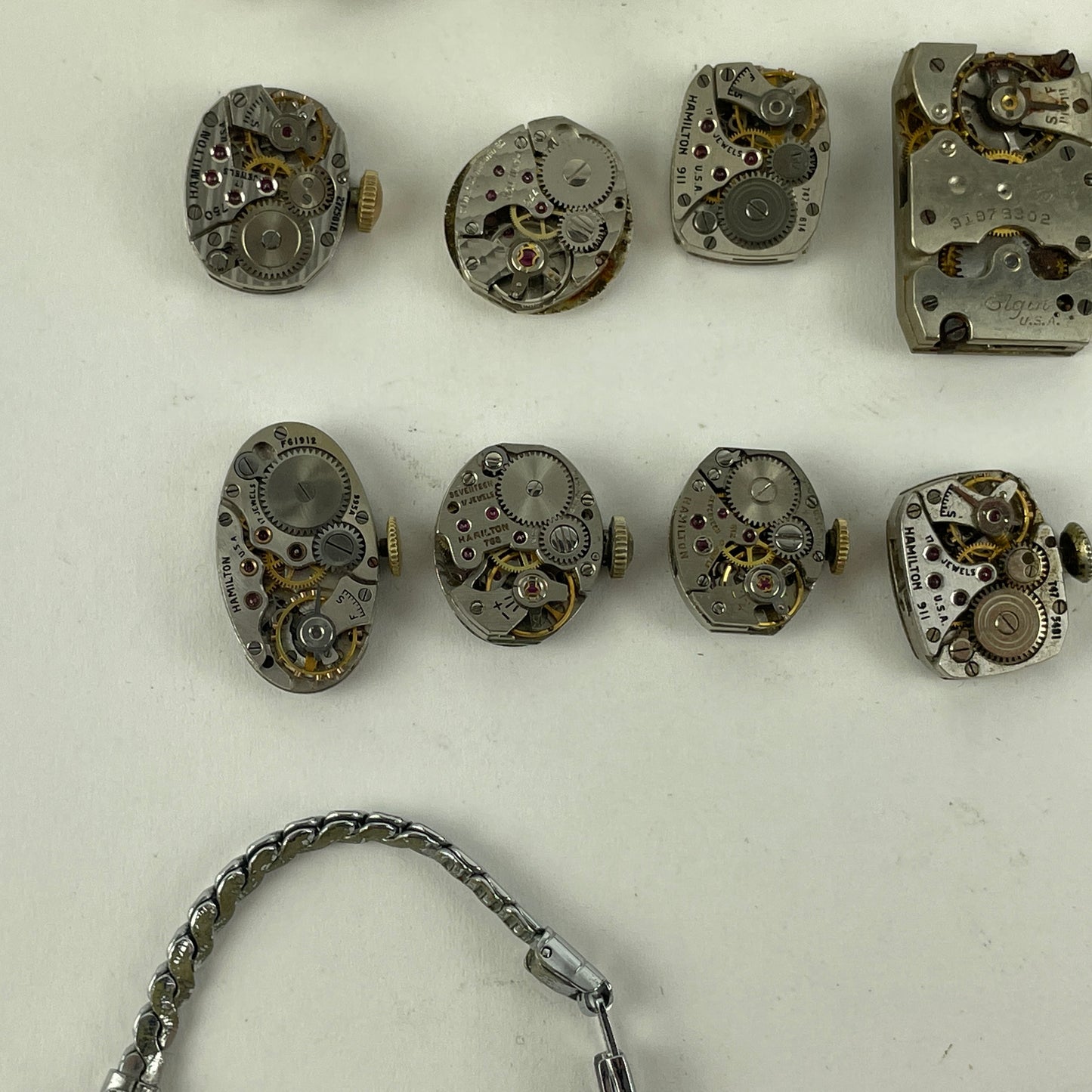 Feb Lot 45- Swiss & American Ladies' Wristwatch movements, Case & Watches