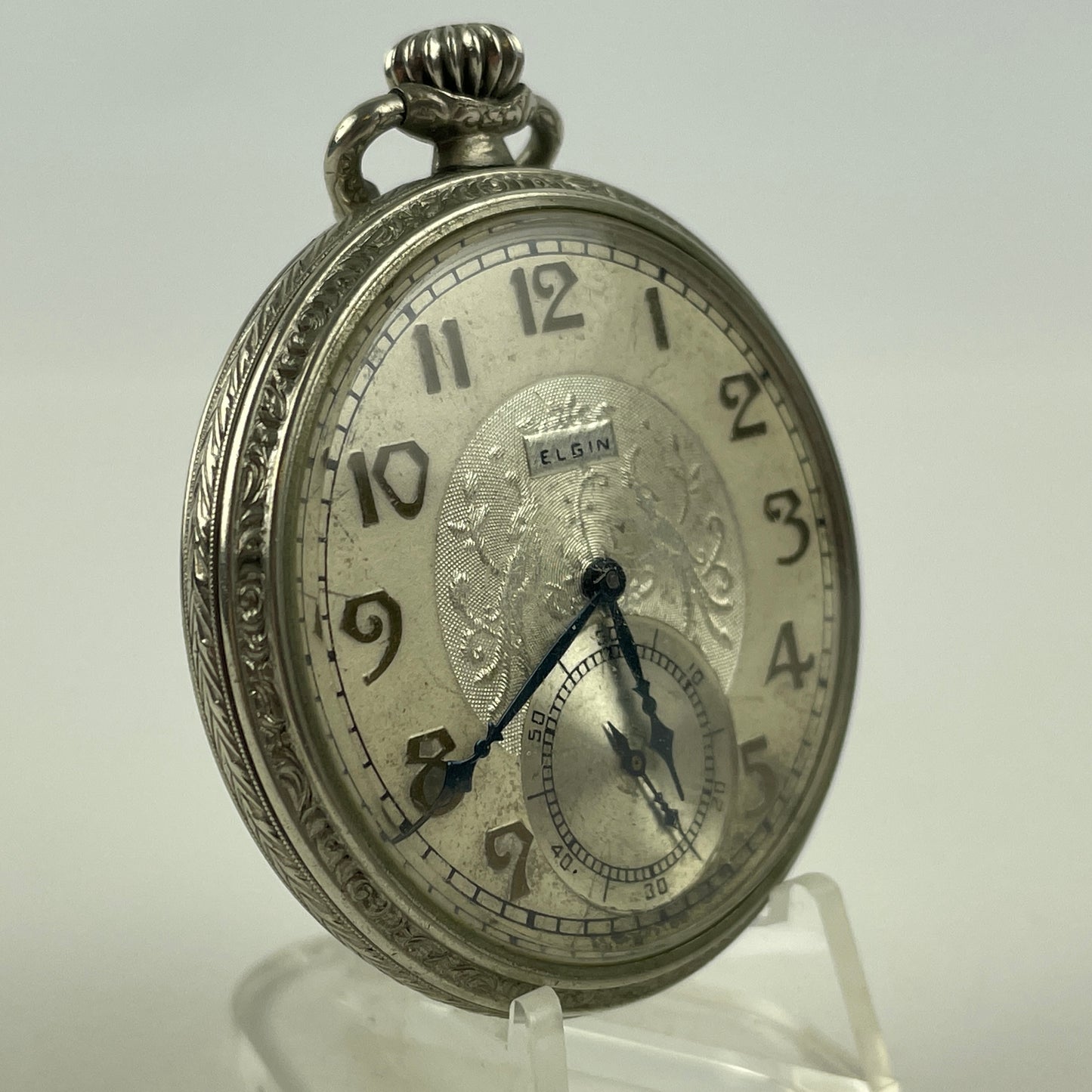 Feb Lot 67- Elgin 12 Size Open Face Pocket Watch