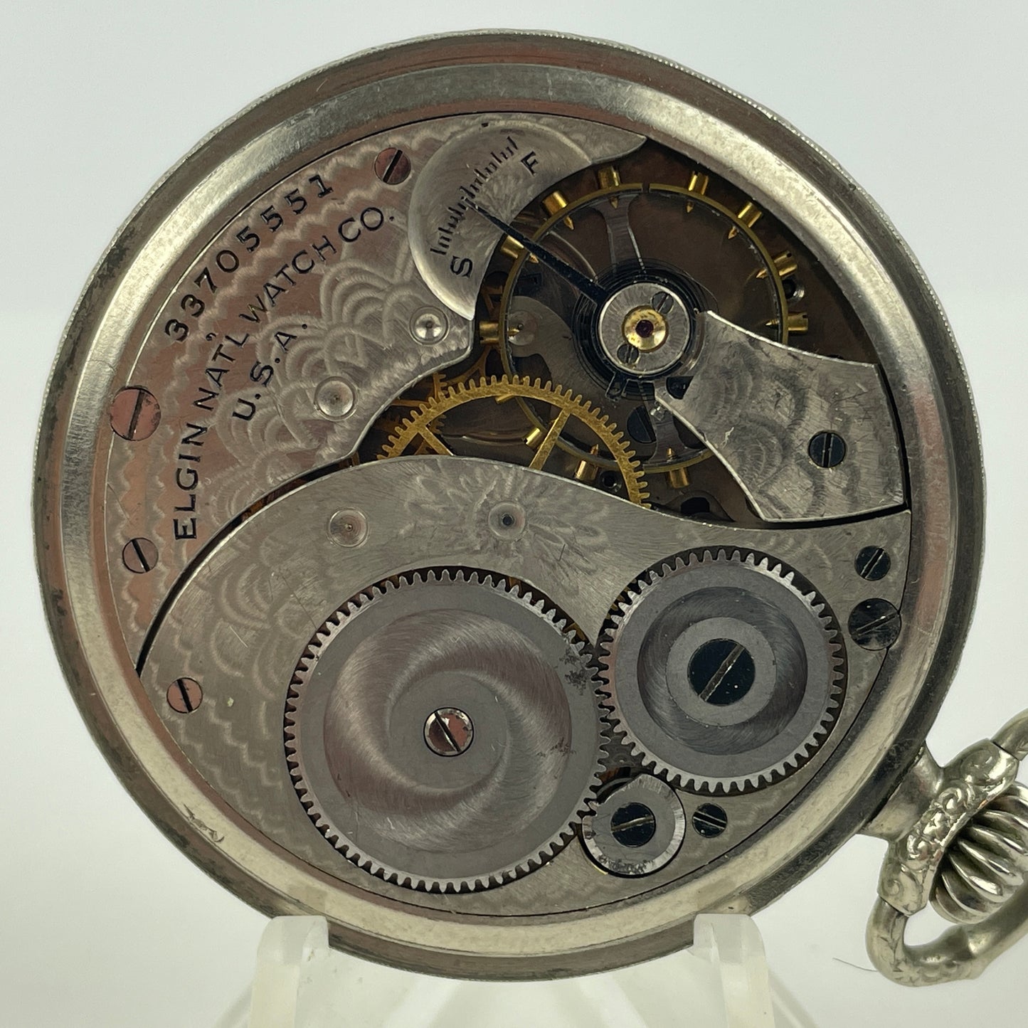 Feb Lot 67- Elgin 12 Size Open Face Pocket Watch