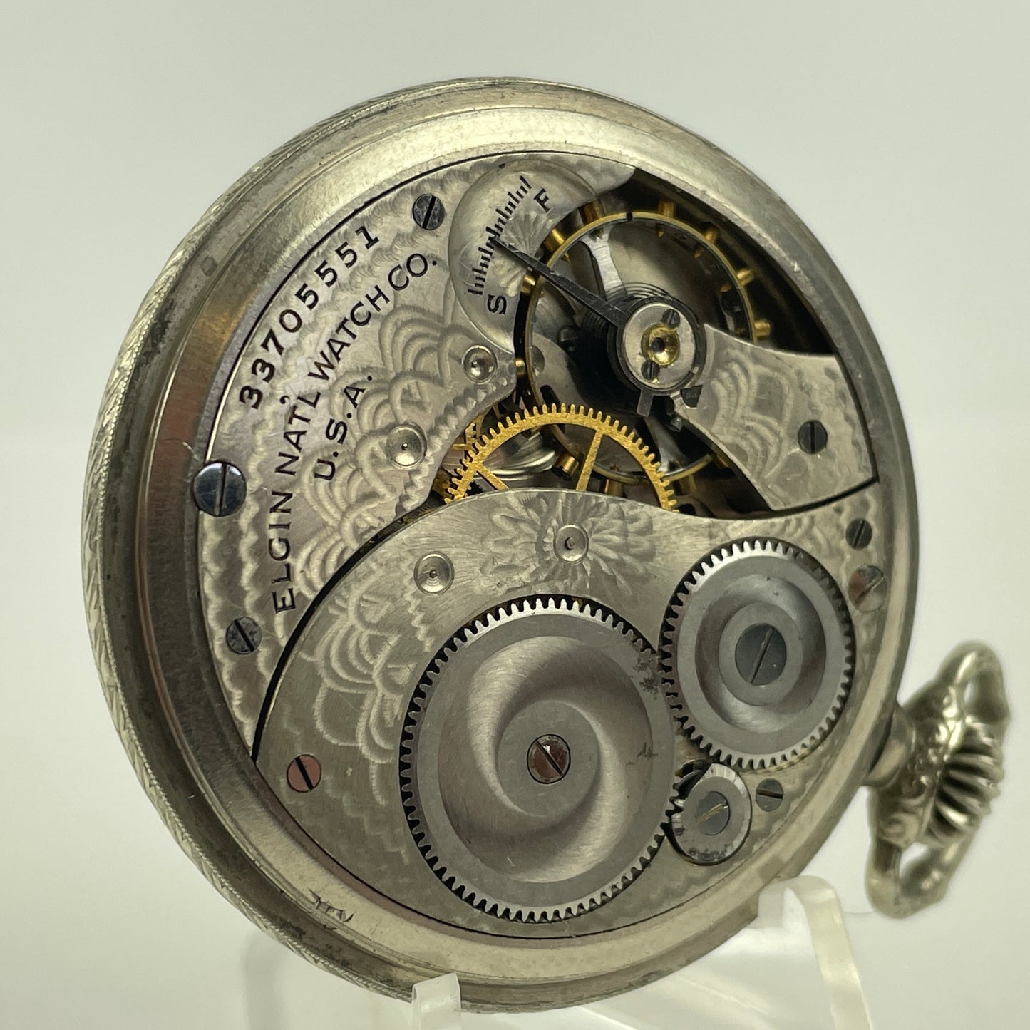 Feb Lot 67- Elgin 12 Size Open Face Pocket Watch