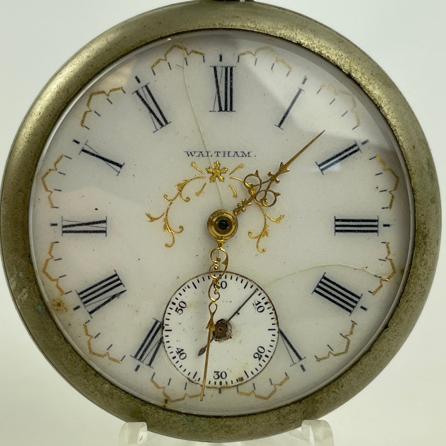 Feb Lot 14- Waltham 16 Size Open Face Pocket Watch