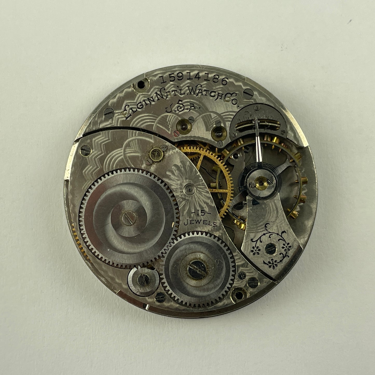 Feb Lot 87- Elgin 12 & 16 Size Nickel Pocket Watch Movements