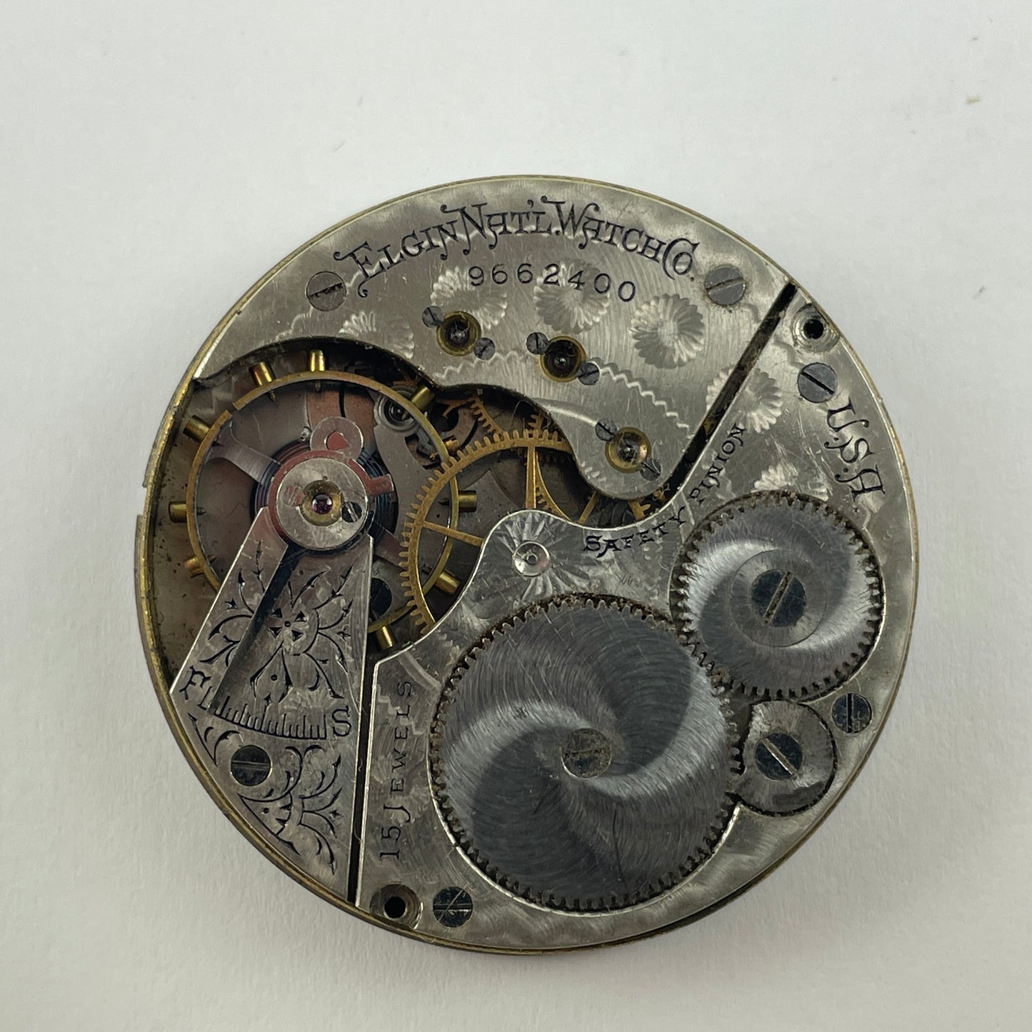 Feb Lot 87- Elgin 12 & 16 Size Nickel Pocket Watch Movements