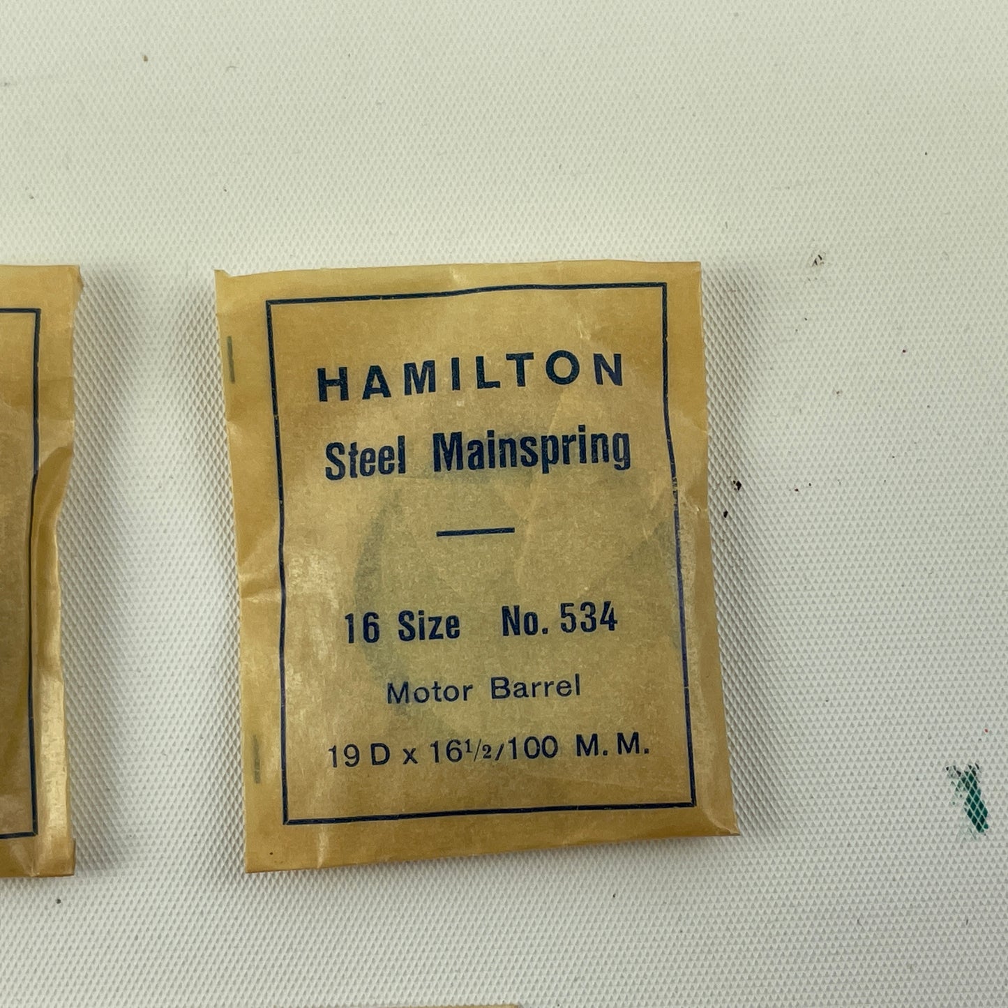 Feb Lot 90- Hamilton 16 Size Blued Pocket Watch Mainsprings