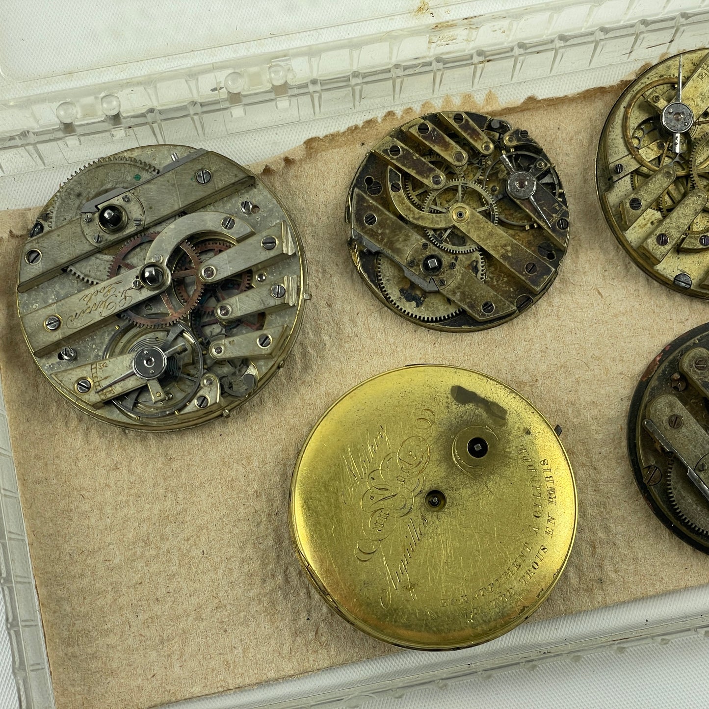 Feb Lot 104- Swiss “BAR” Style Pocket Watch Movements