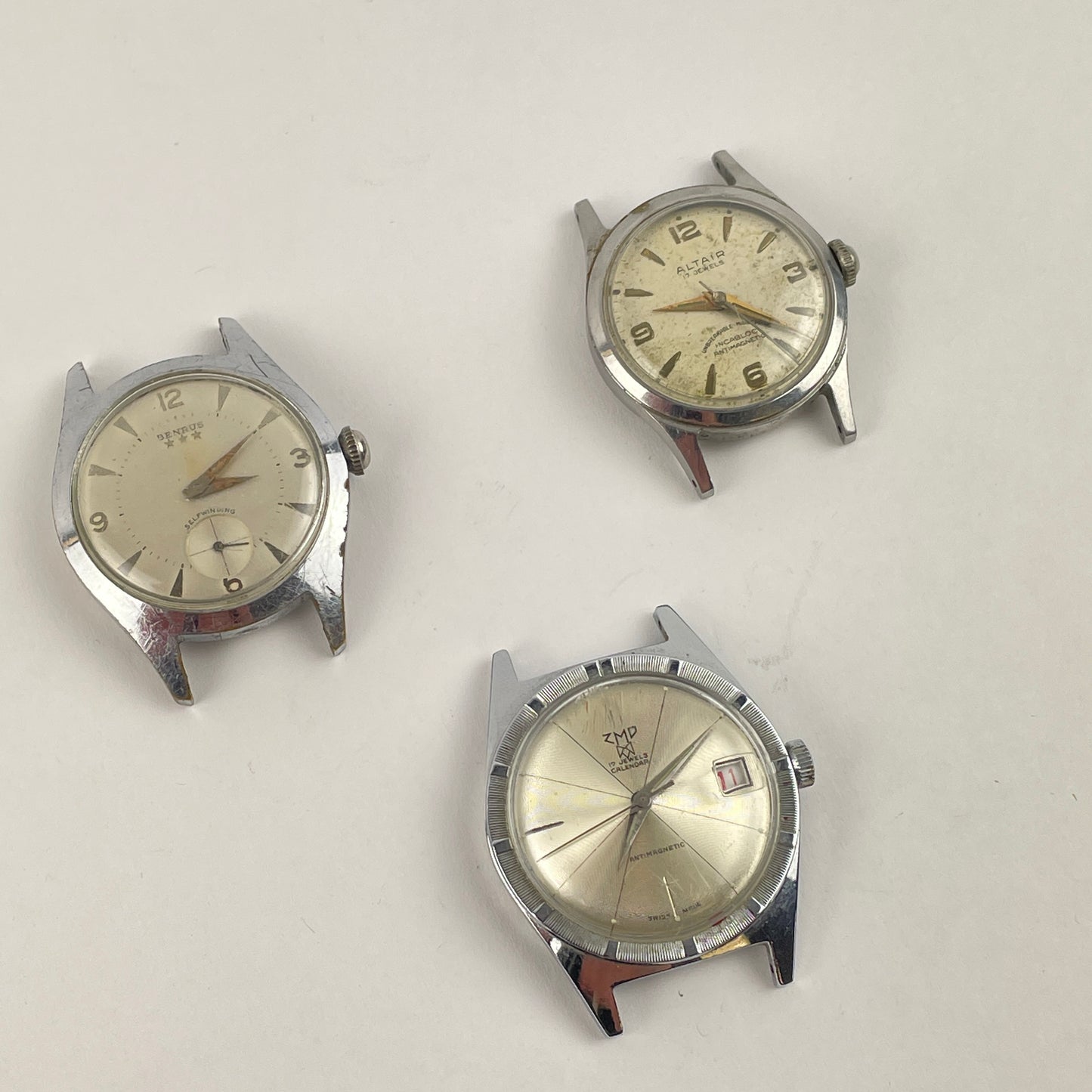 Feb Lot 111- Swiss Men’s Vintage Mechanical Round Wristwatches