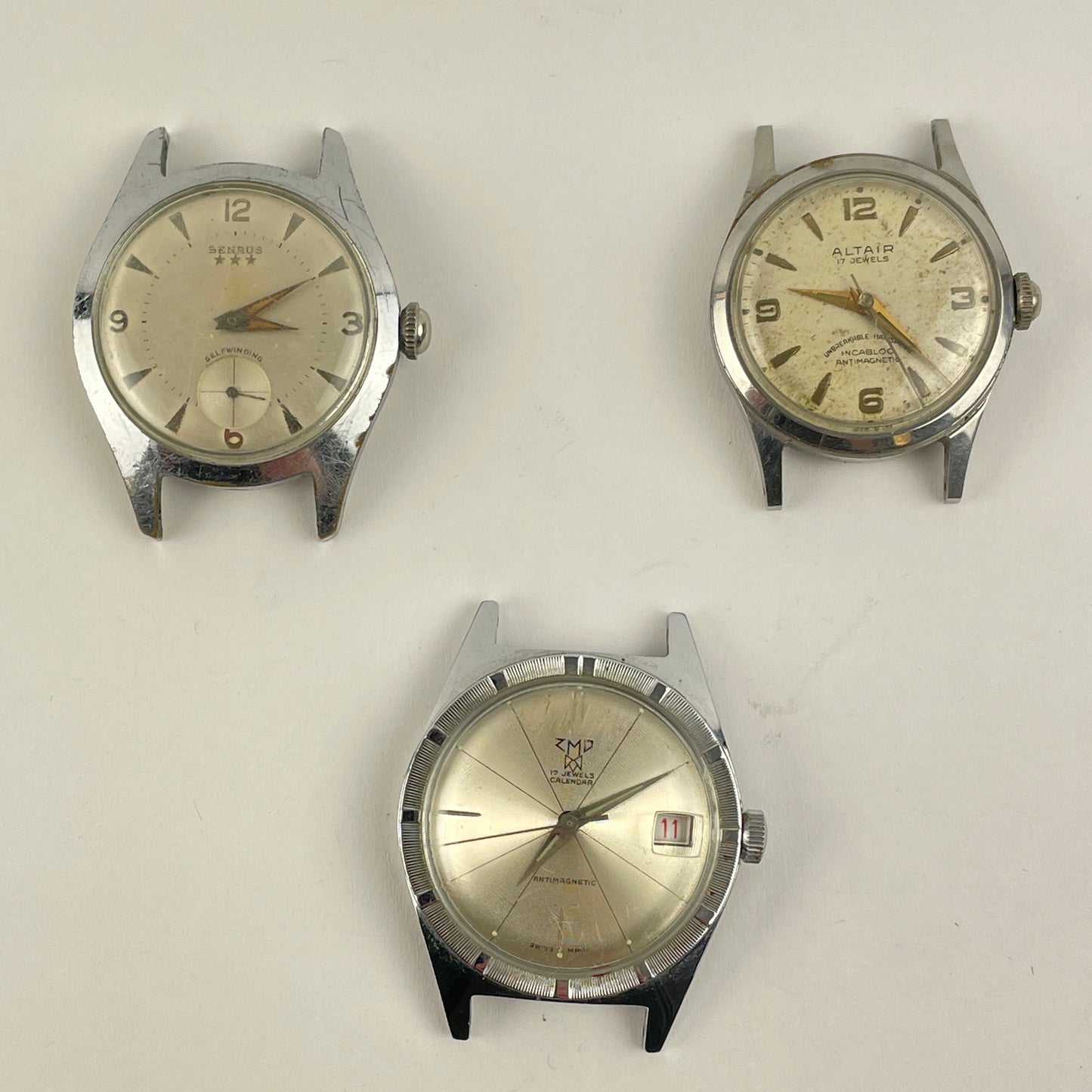Feb Lot 111- Swiss Men’s Vintage Mechanical Round Wristwatches