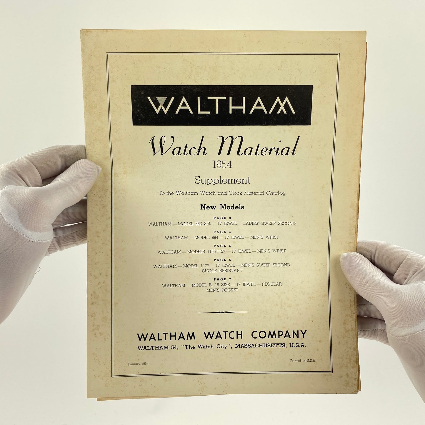 Feb Lot 9- Waltham 1940 Watch and Clock Material