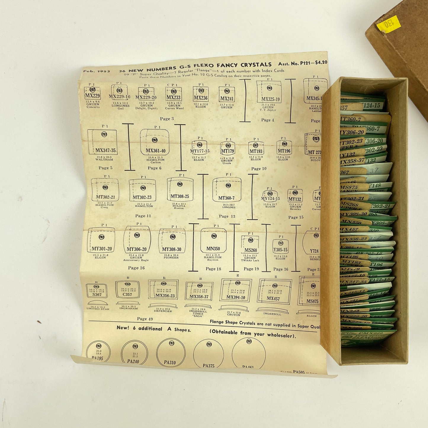 Feb Lot 27- NOS G-S Fancy Watch Crystal Assortment No. P121