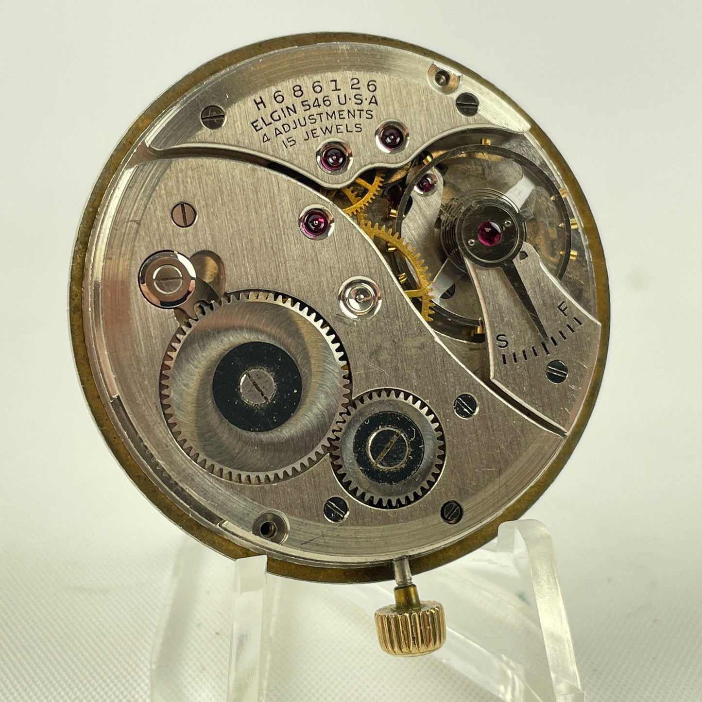 Lot 44- Elgin 546686 | 10S | 15J | Pocket Watch Movement