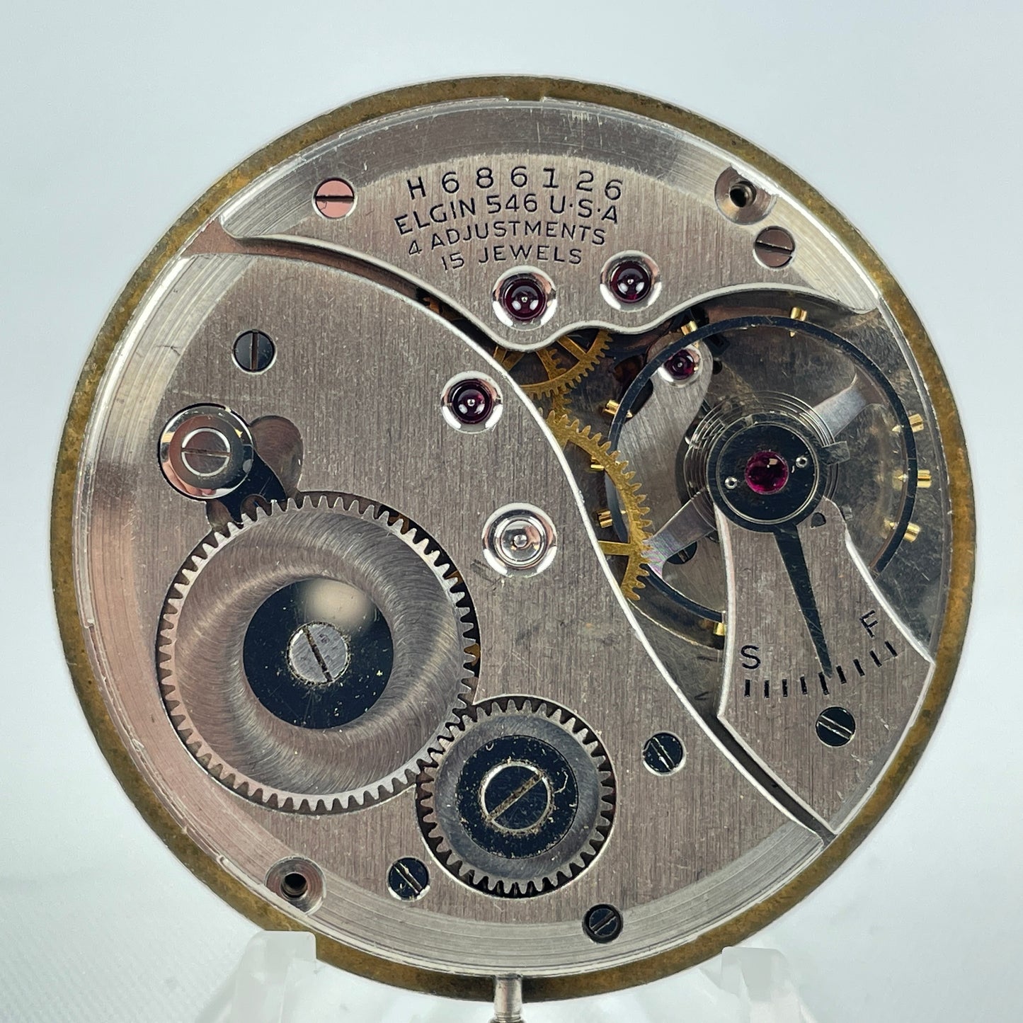 Lot 44- Elgin 546686 | 10S | 15J | Pocket Watch Movement