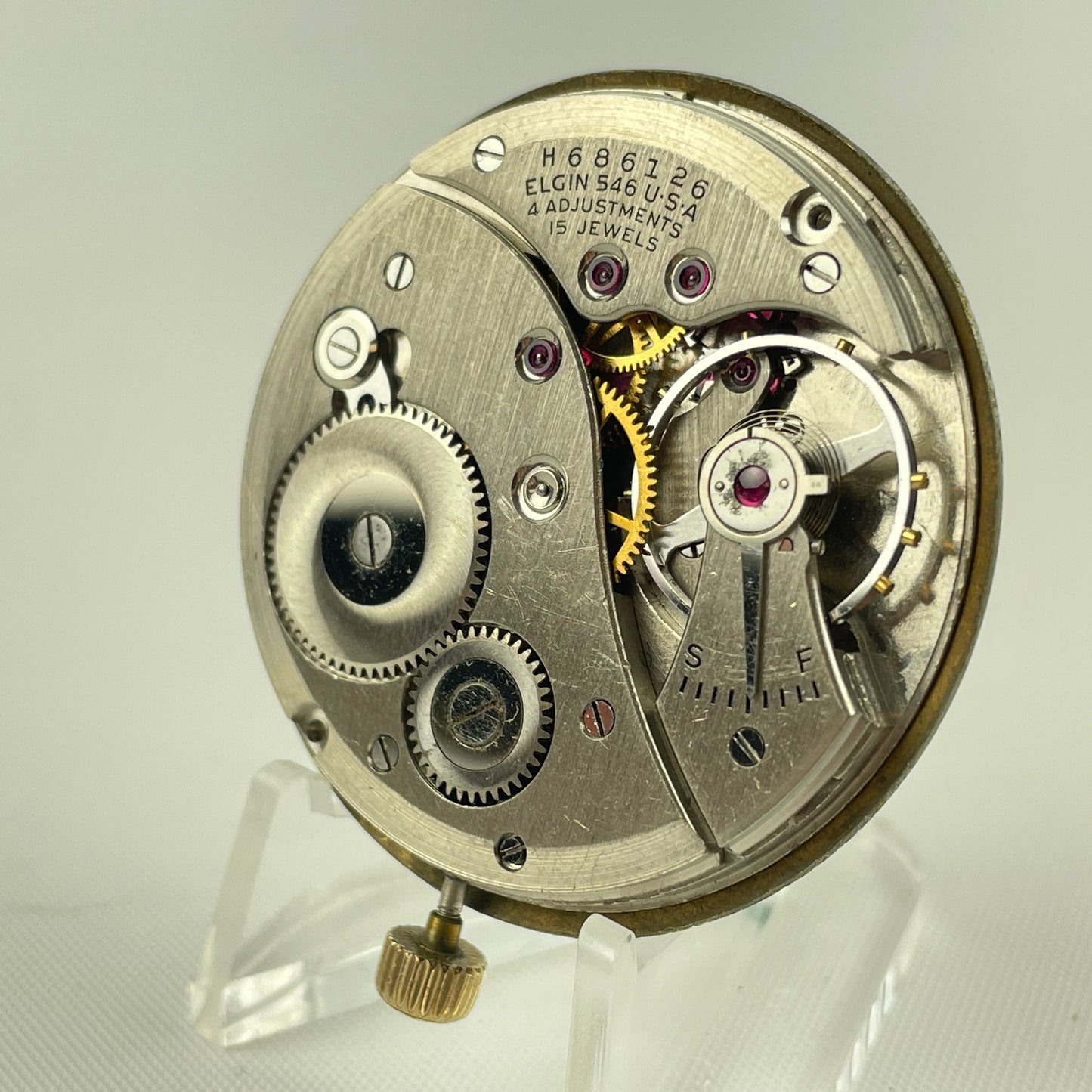 Lot 44- Elgin 546686 | 10S | 15J | Pocket Watch Movement