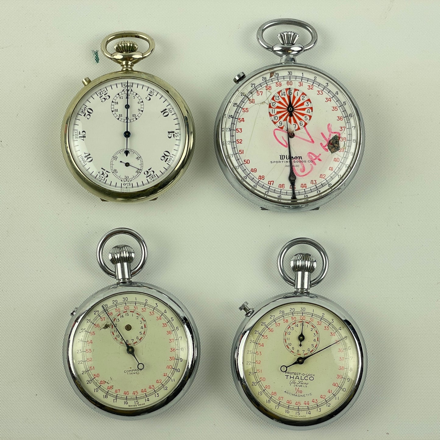 Lot 110- Swiss Stopwatch Assortment (4)