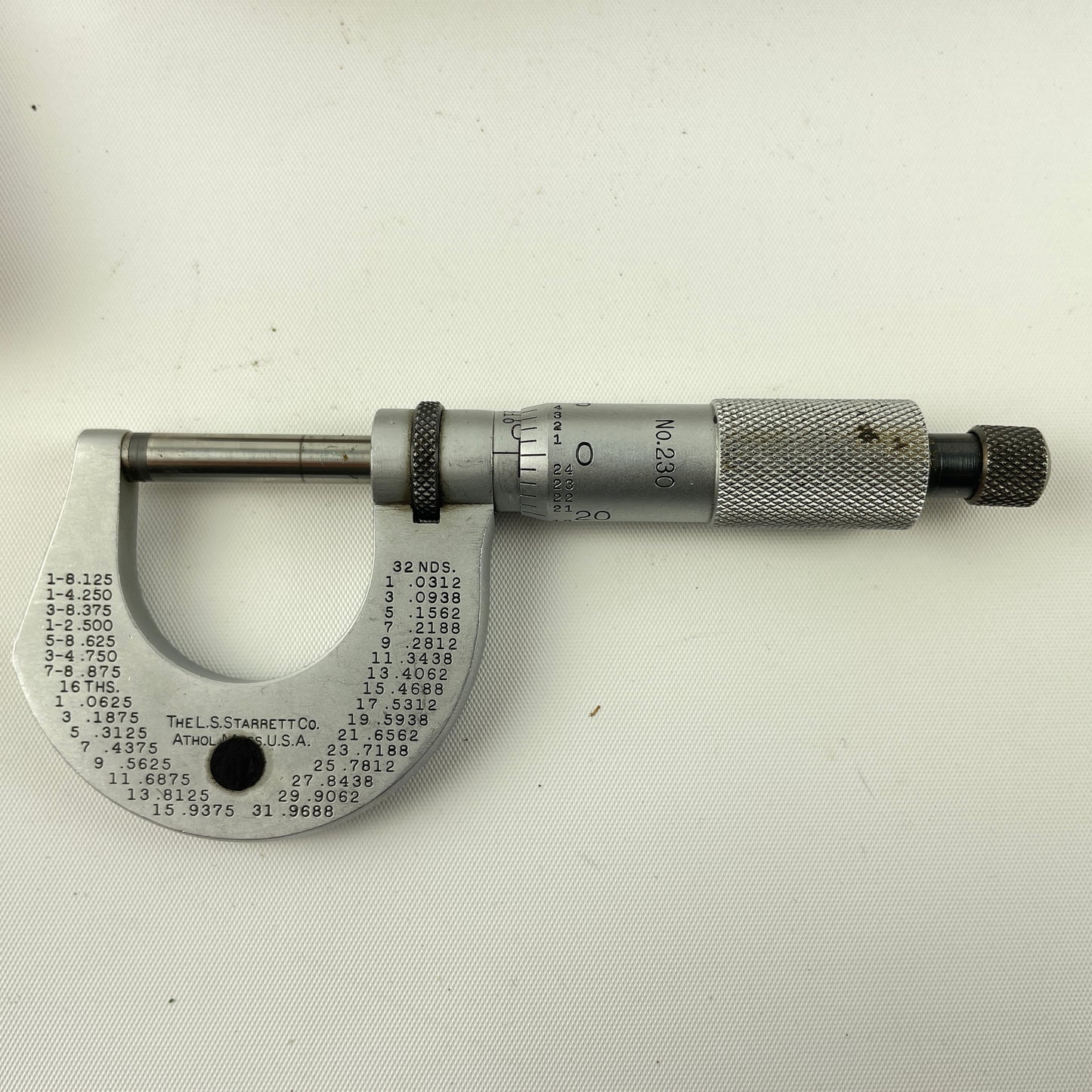 Lot 112- Vintage Starrett No. 230 Micrometer