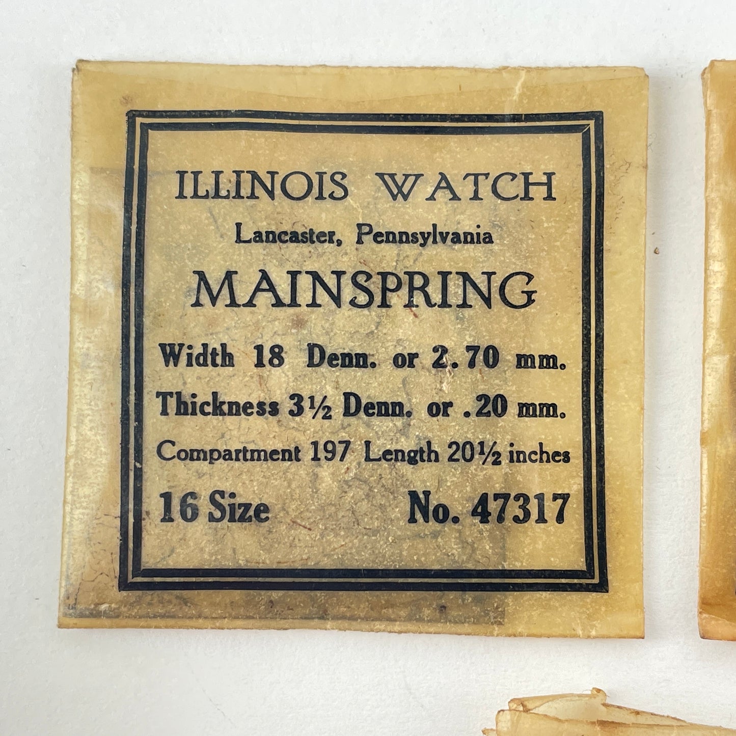 Lot 33- NOS Illinois Mainspring Selection (5)